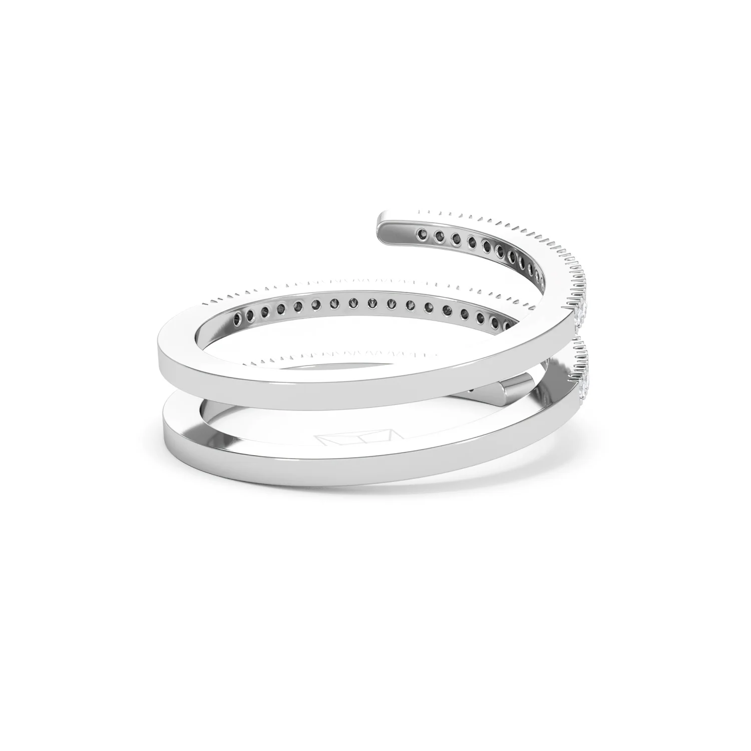 Lab Diamond Spiral Ring 0.25ct in 925 Silver - Image 46