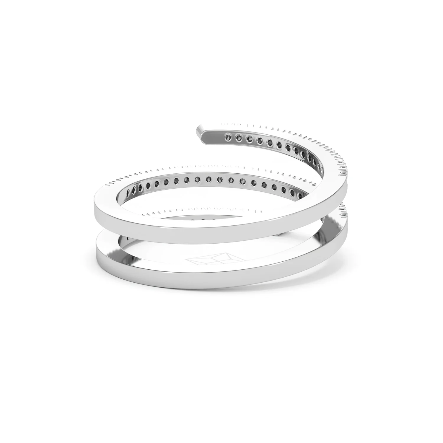 Lab Diamond Spiral Ring 0.25ct in 925 Silver - Image 49