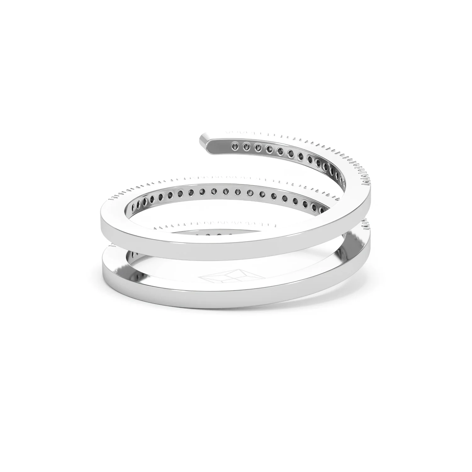 Lab Diamond Spiral Ring 0.25ct in 925 Silver - Image 50
