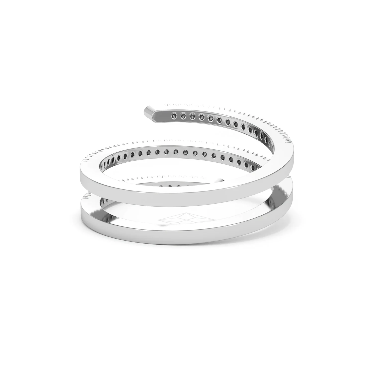 Lab Diamond Spiral Ring 0.25ct in 925 Silver - Image 52