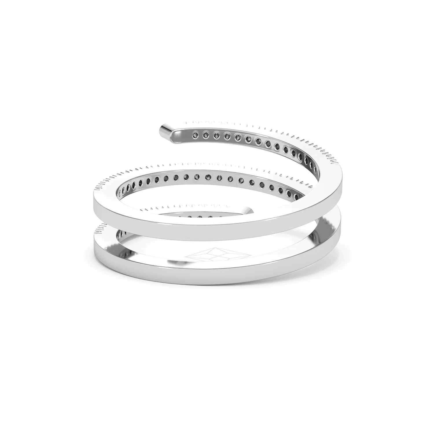 Lab Diamond Spiral Ring 0.25ct in 925 Silver - Image 53