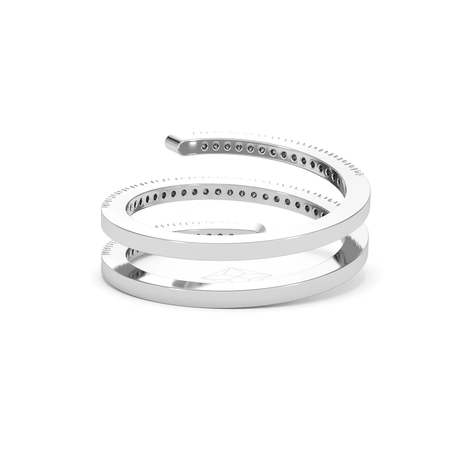 Lab Diamond Spiral Ring 0.25ct in 925 Silver - Image 54