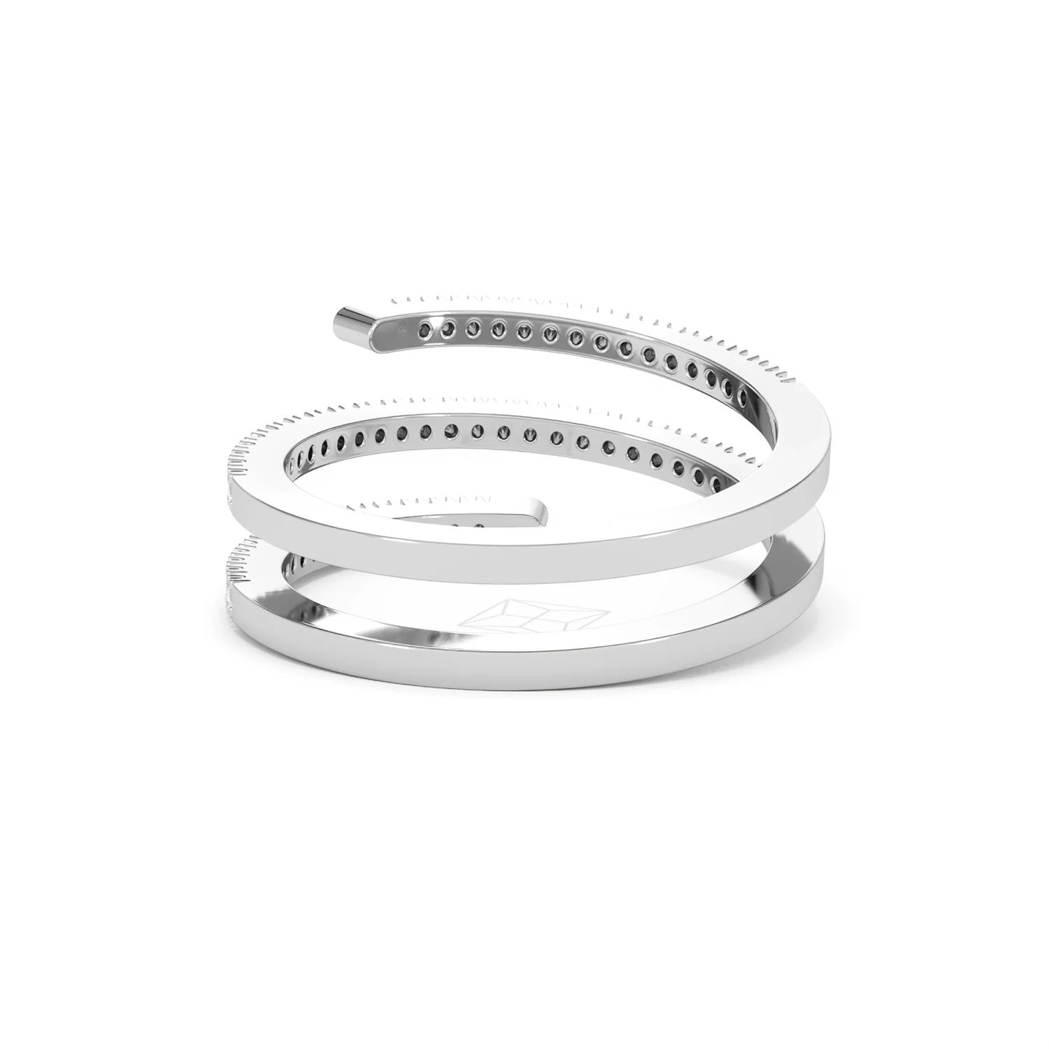 Lab Diamond Spiral Ring 0.25ct in 925 Silver - Image 56
