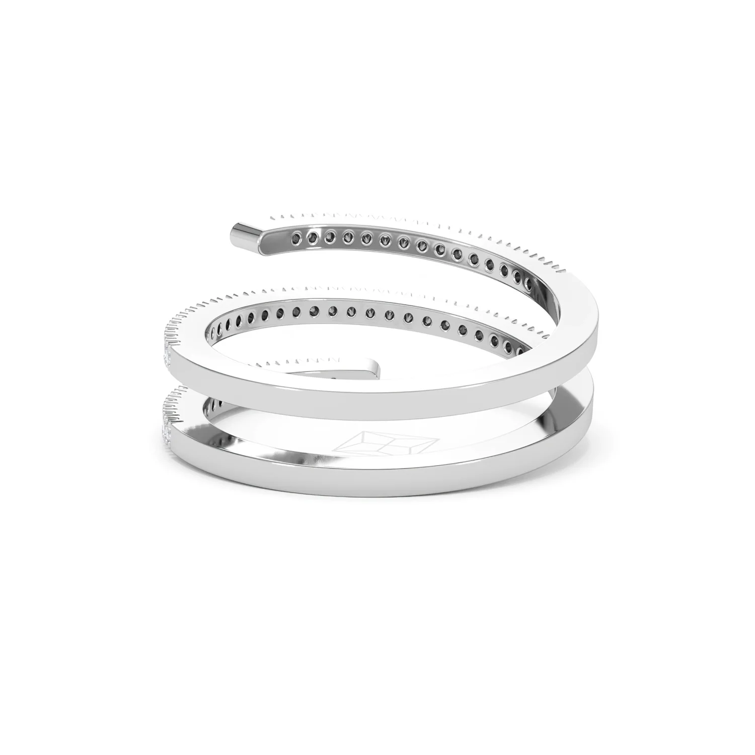 Lab Diamond Spiral Ring 0.25ct in 925 Silver - Image 57