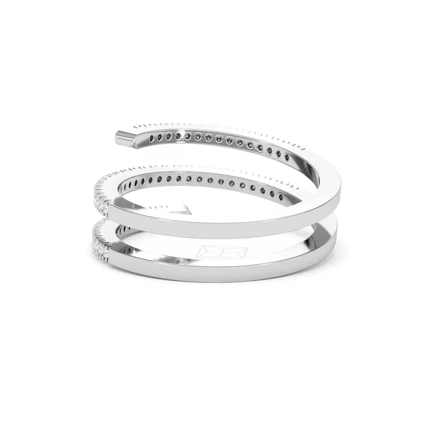 Lab Diamond Spiral Ring 0.25ct in 925 Silver - Image 60