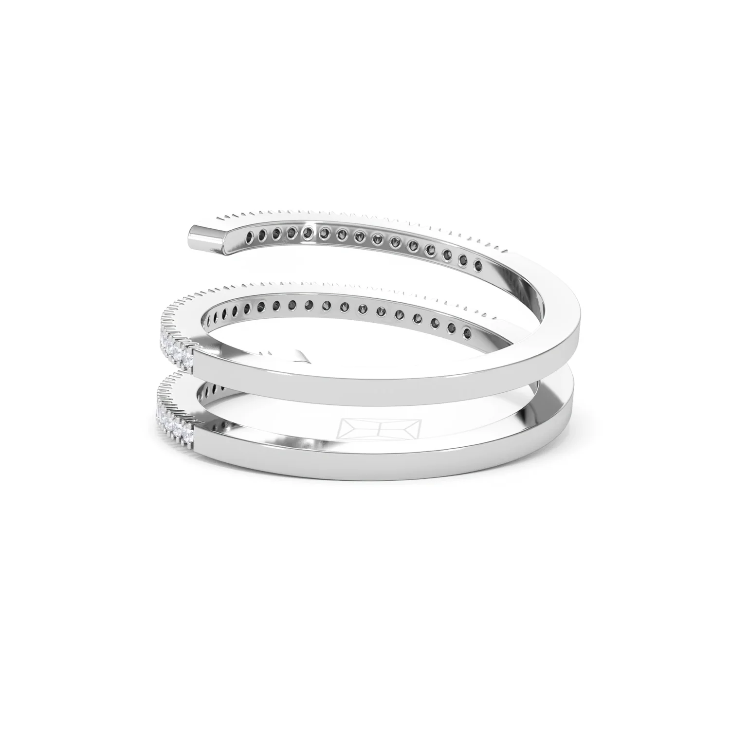 Lab Diamond Spiral Ring 0.25ct in 925 Silver - Image 61