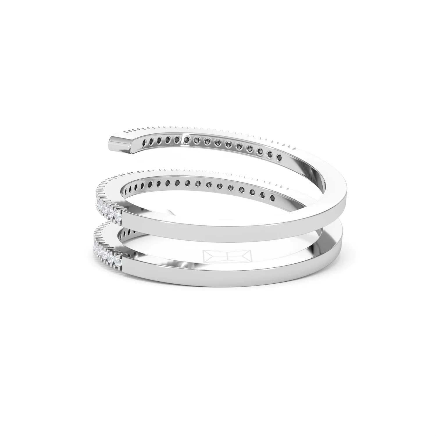Lab Diamond Spiral Ring 0.25ct in 925 Silver - Image 62