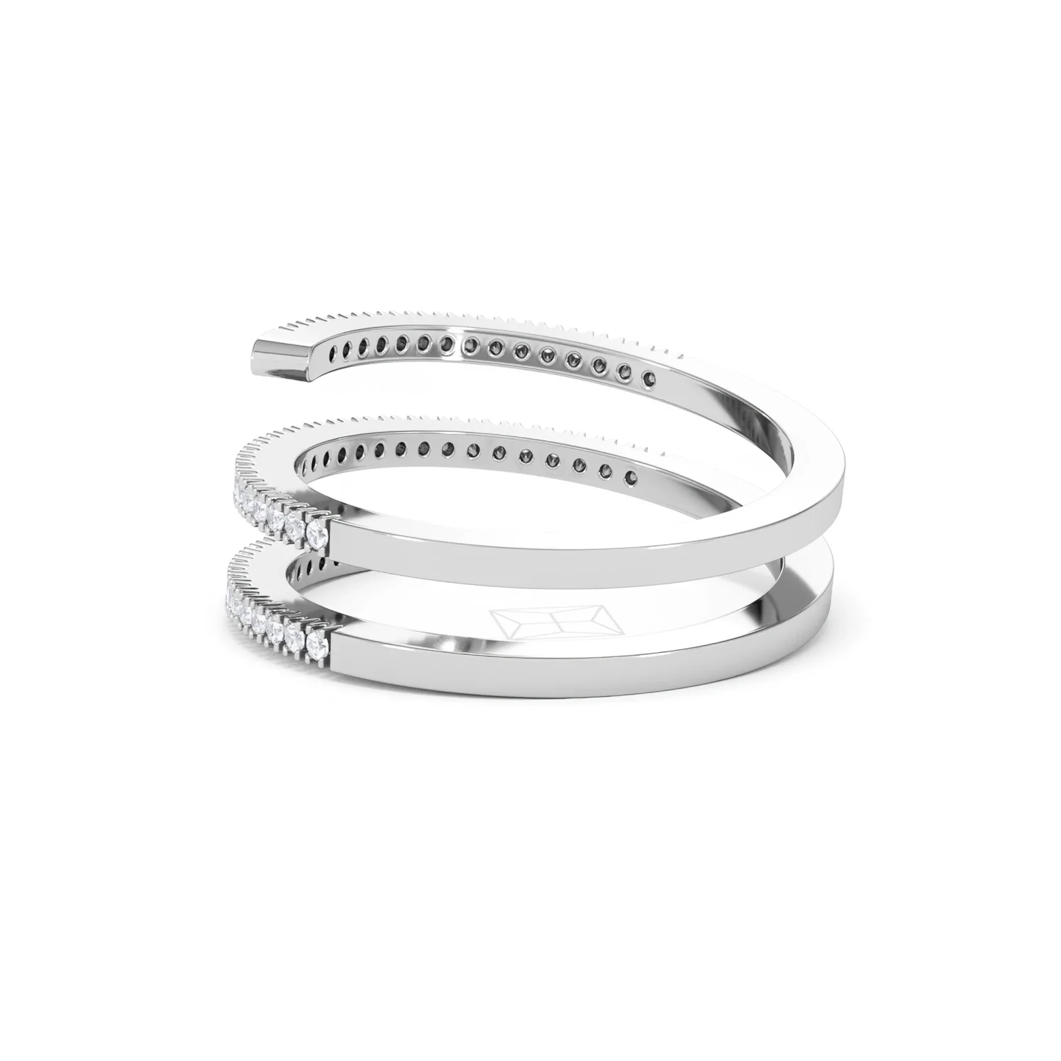Lab Diamond Spiral Ring 0.25ct in 925 Silver - Image 64