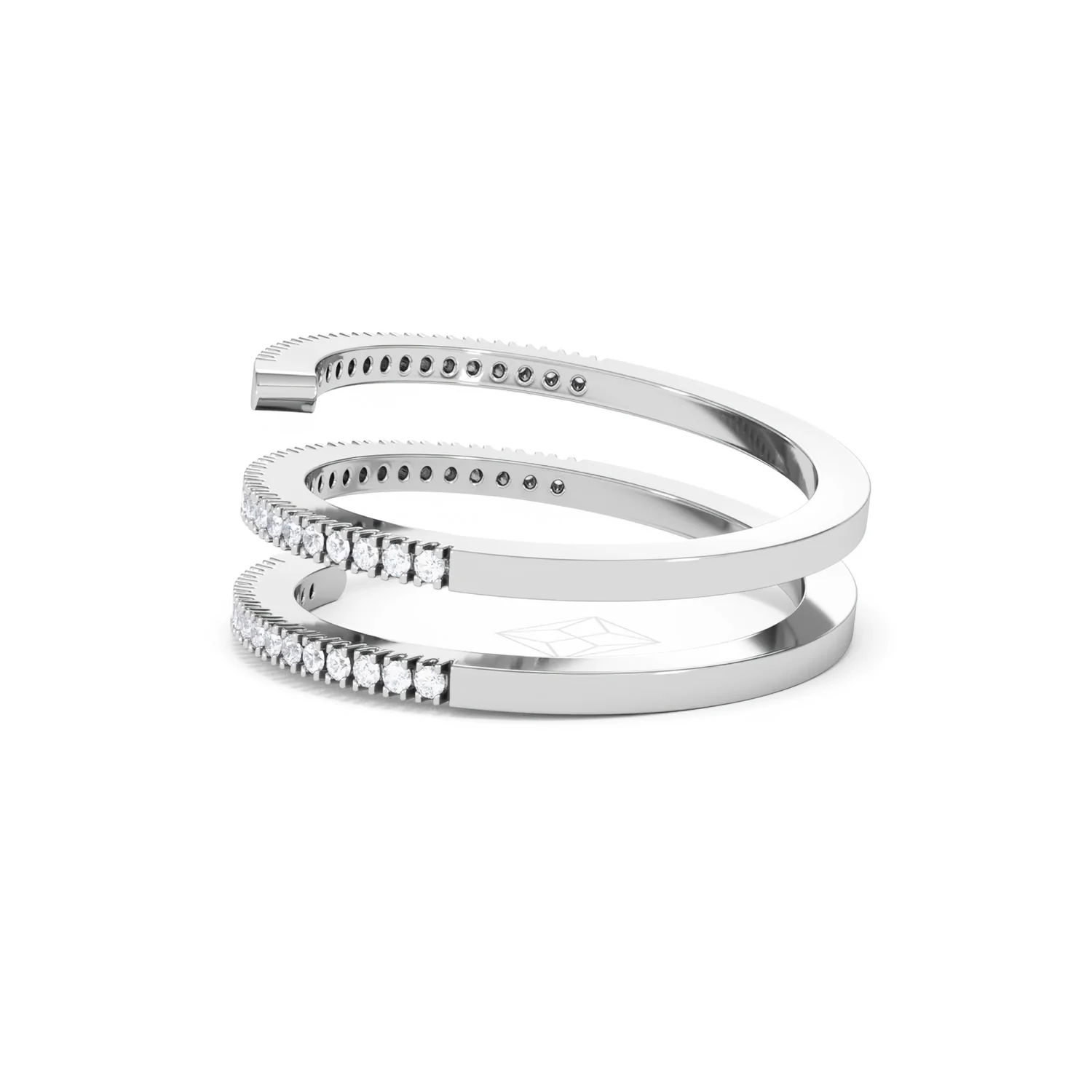 Lab Diamond Spiral Ring 0.25ct in 925 Silver - Image 69