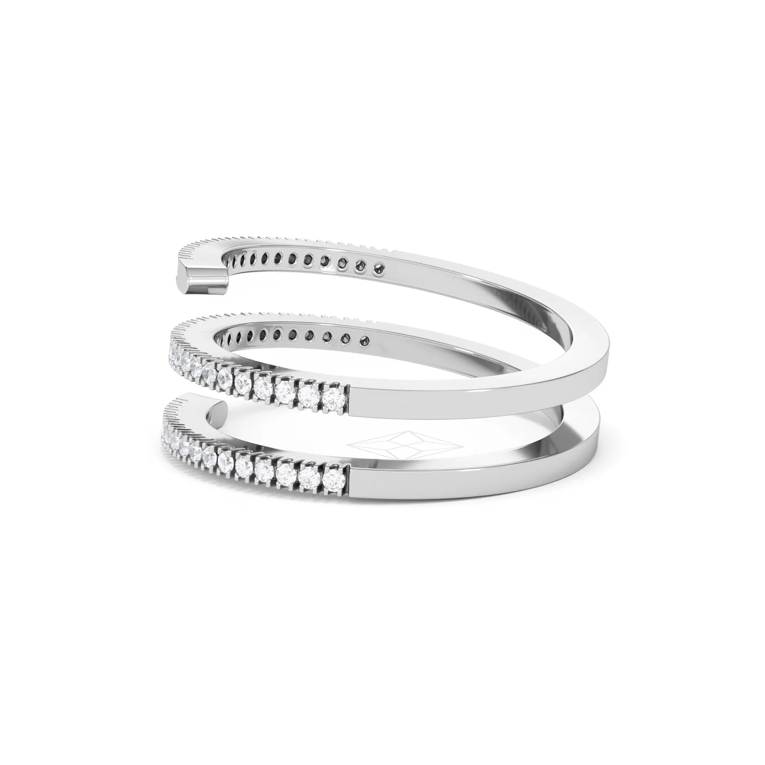 Lab Diamond Spiral Ring 0.25ct in 925 Silver - Image 71