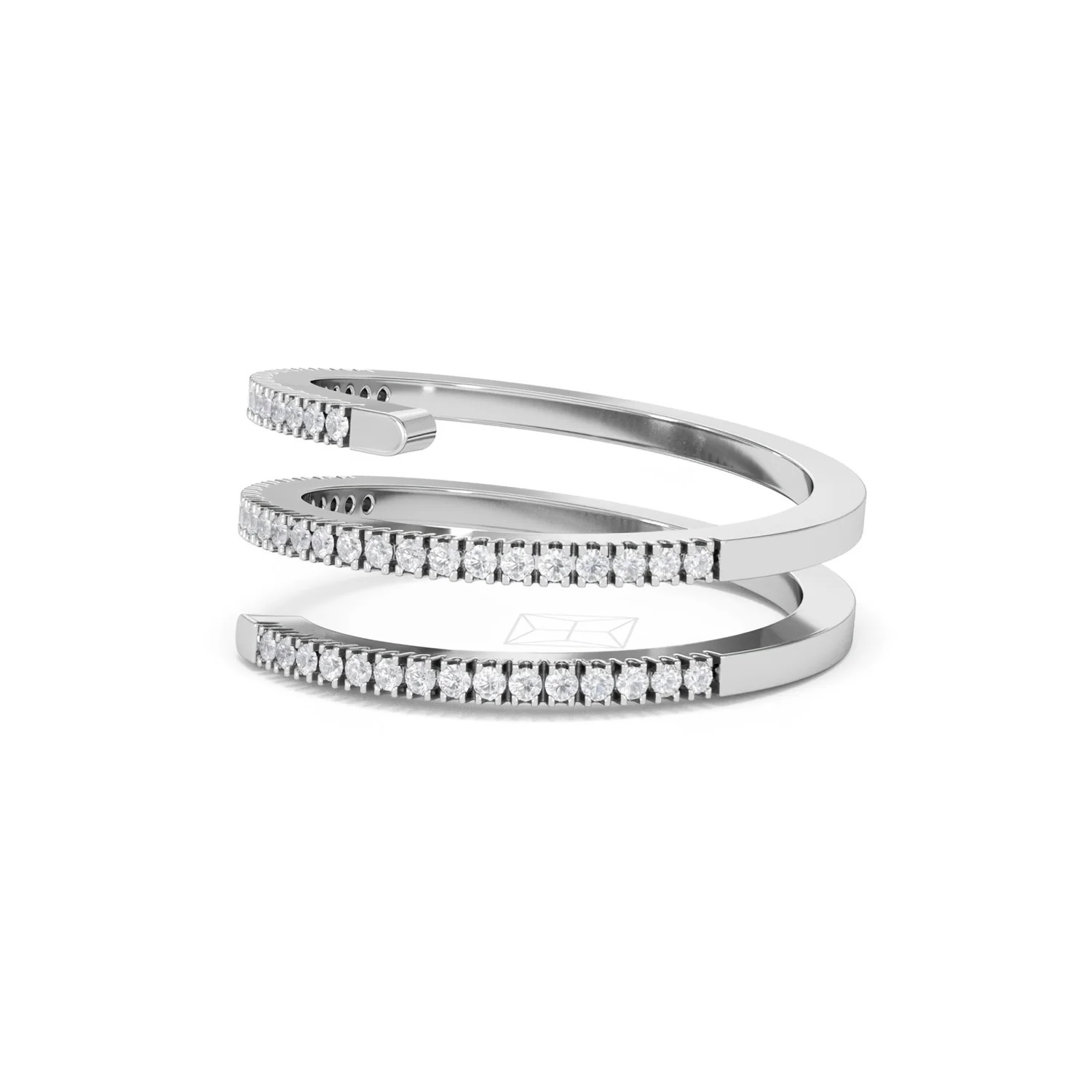 Lab Diamond Spiral Ring 0.25ct in 925 Silver - Image 80