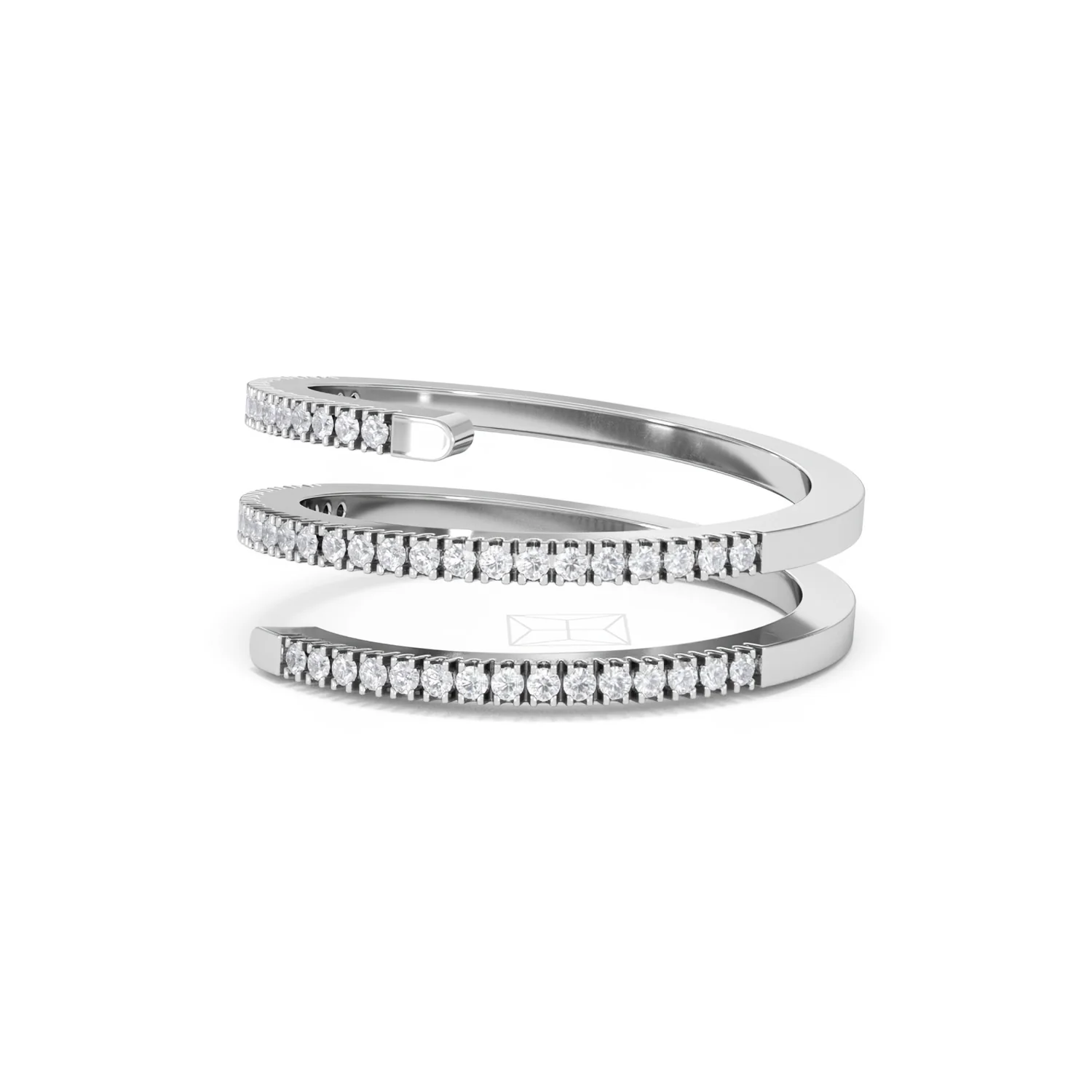Lab Diamond Spiral Ring 0.25ct in 925 Silver - Image 82