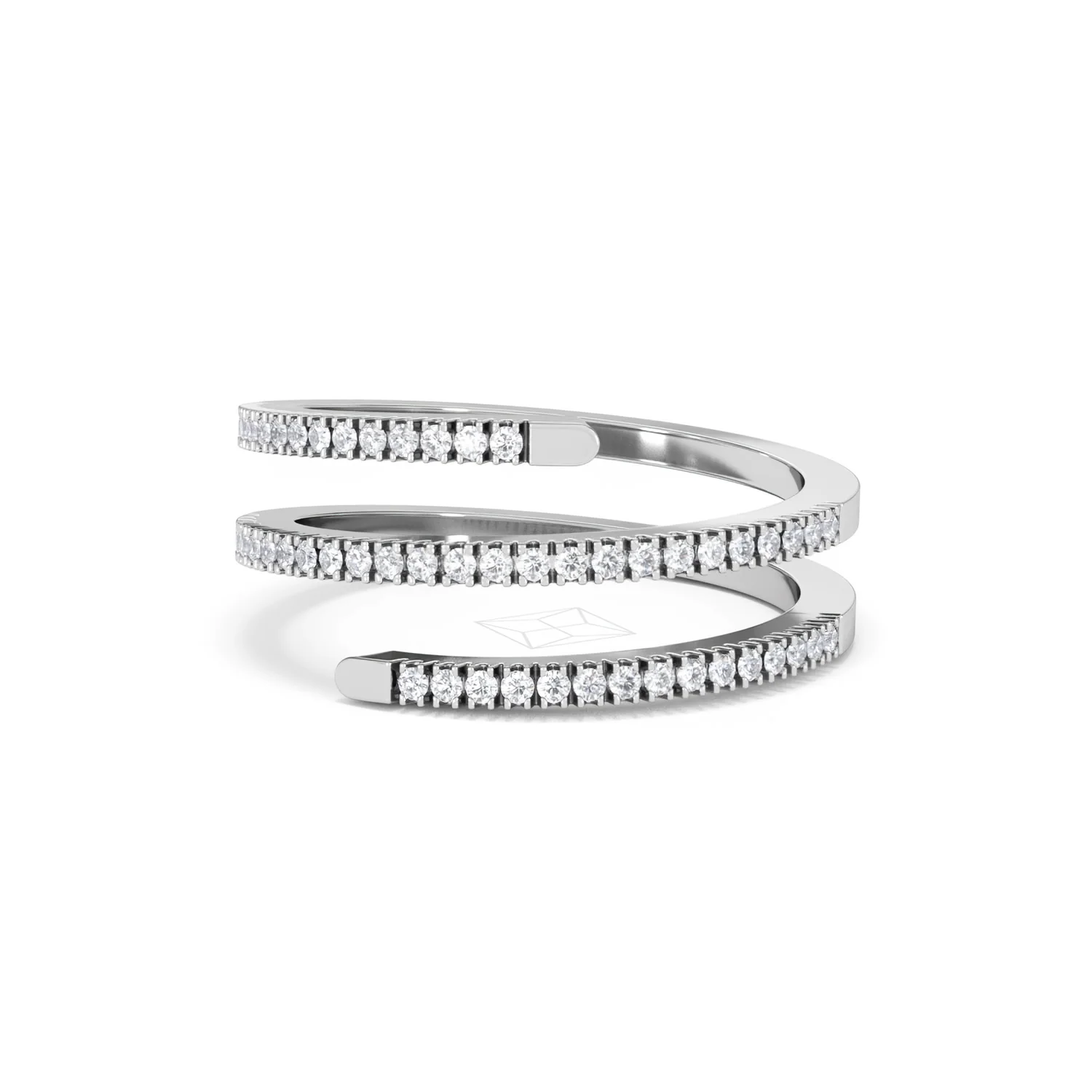 Lab Diamond Spiral Ring 0.25ct in 925 Silver - Image 88