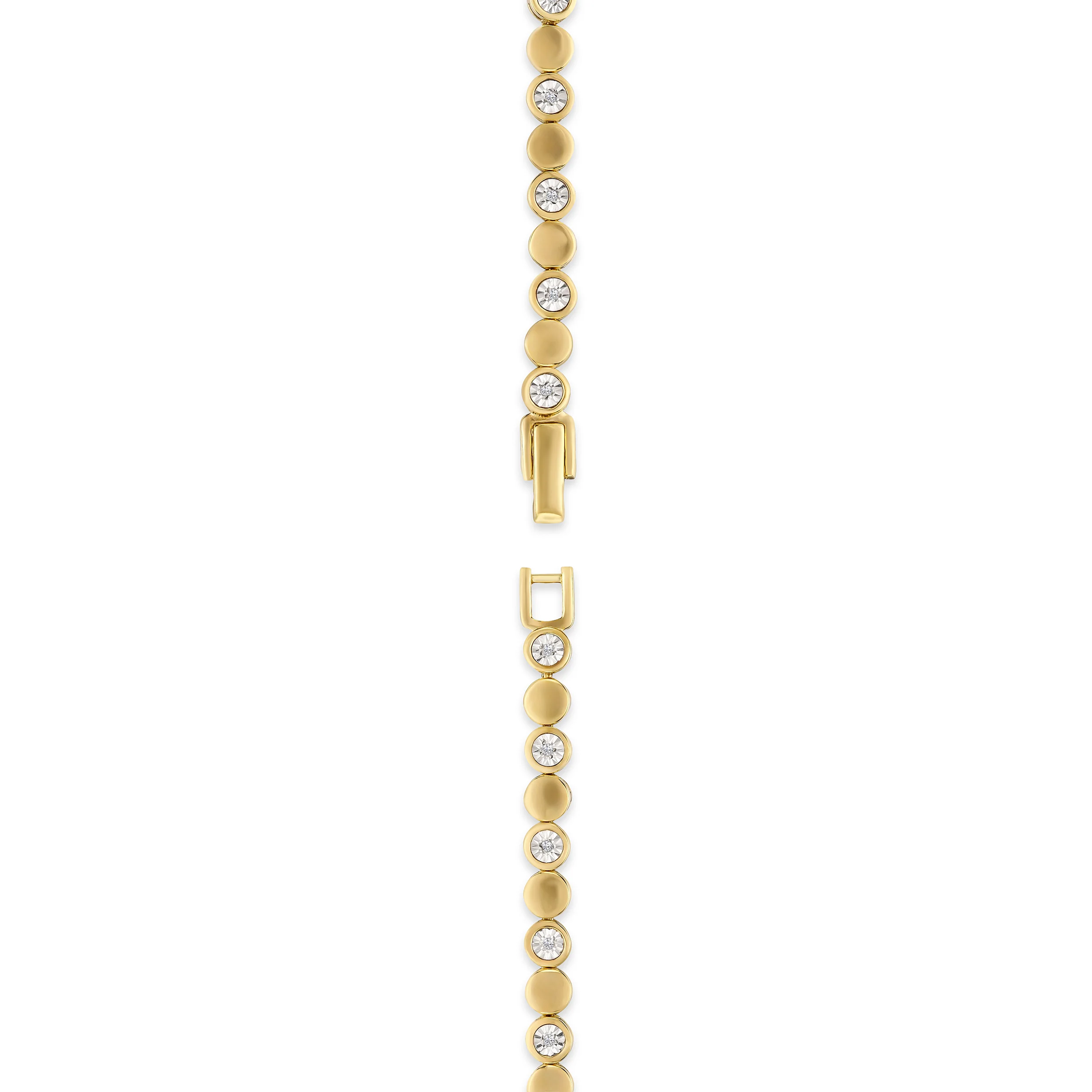 Lab Diamond Tennis Bracelet Round Cut 0.10ct H/SI 18K Gold Vermeil - Image 5