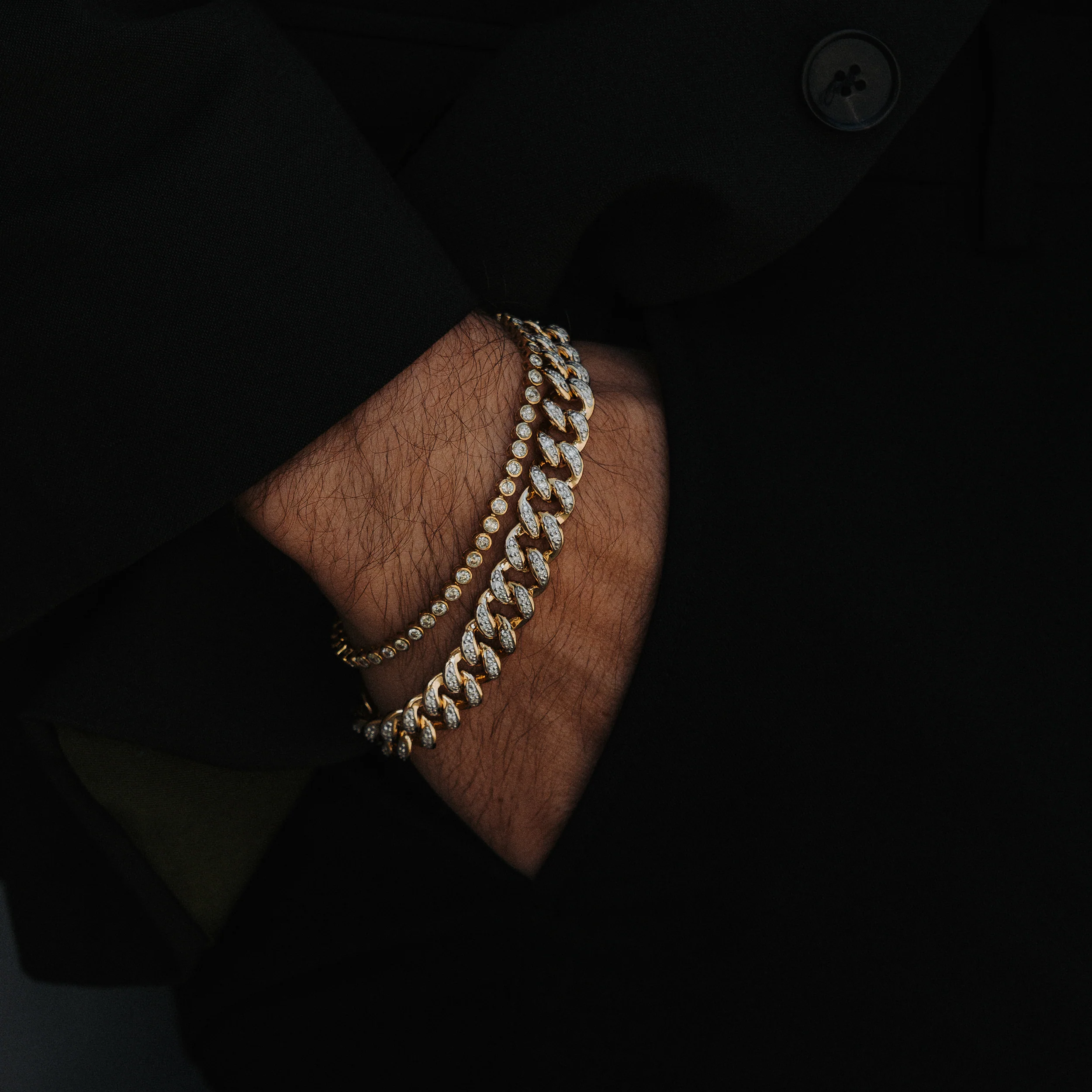 Lab Diamond Tennis Bracelet Rubover Set 3.00ct F/VS in 18K Gold - Image 6