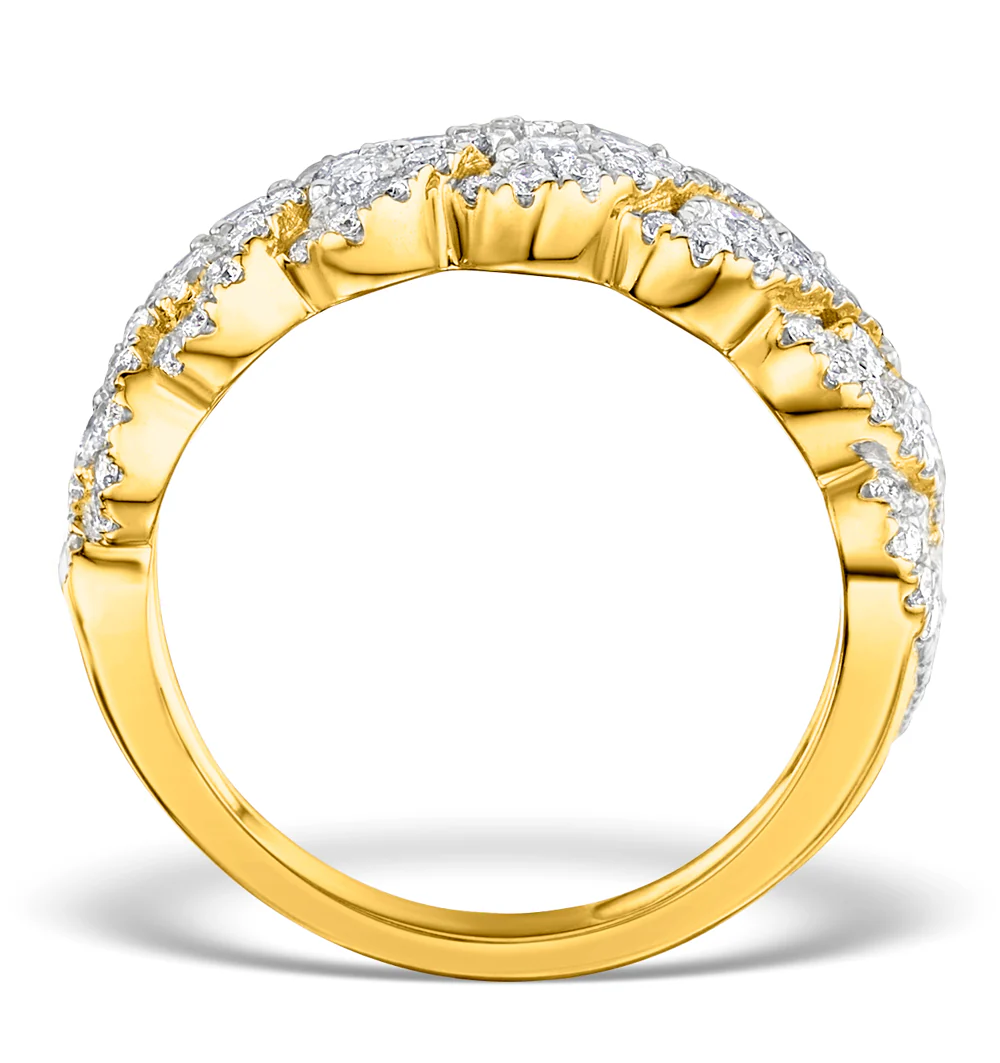 Lab Diamond Weave Ring 1CT H/Si in 9K Gold - N4545 - Image 3