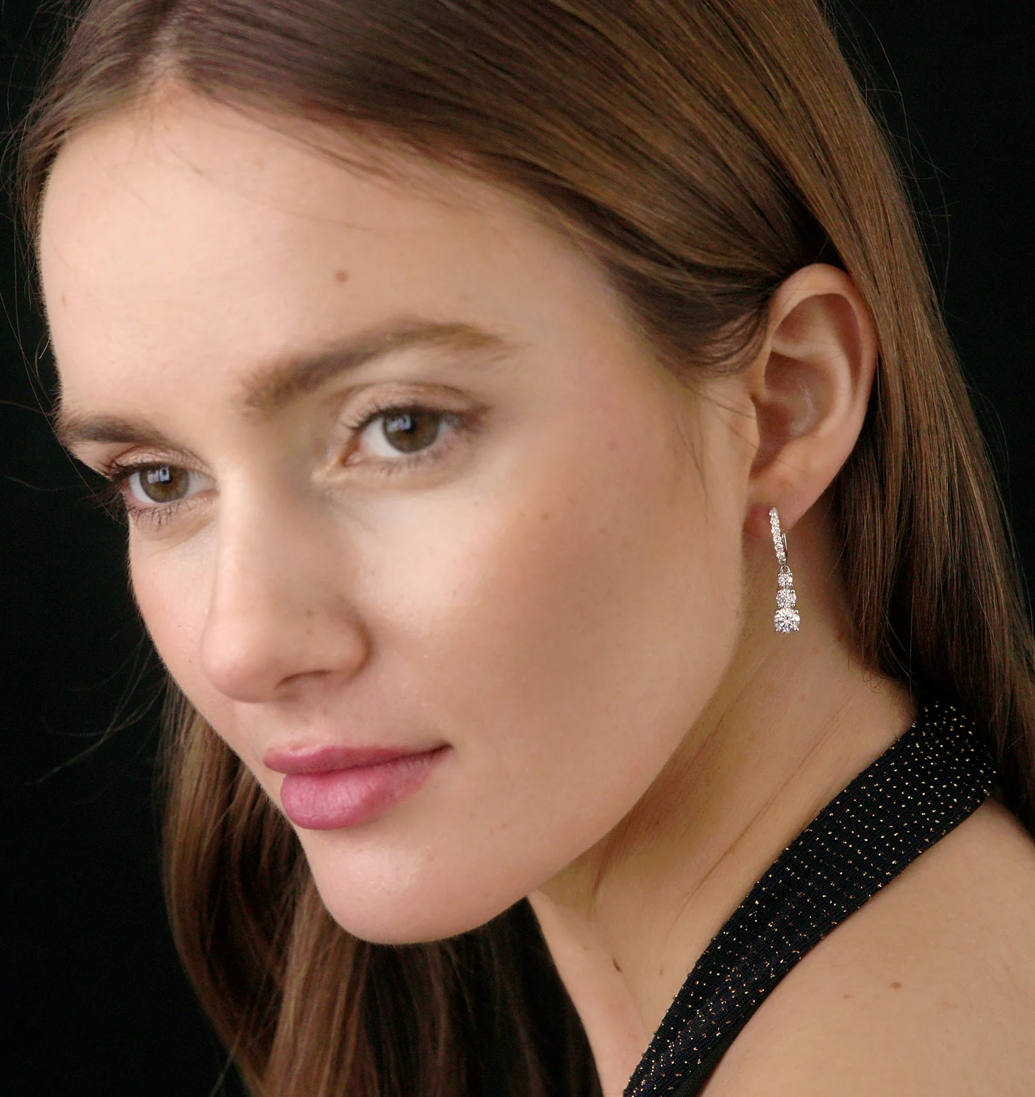 Lab Diamonds Drop Earrings 2ct Set in 9K White Gold - Image 6