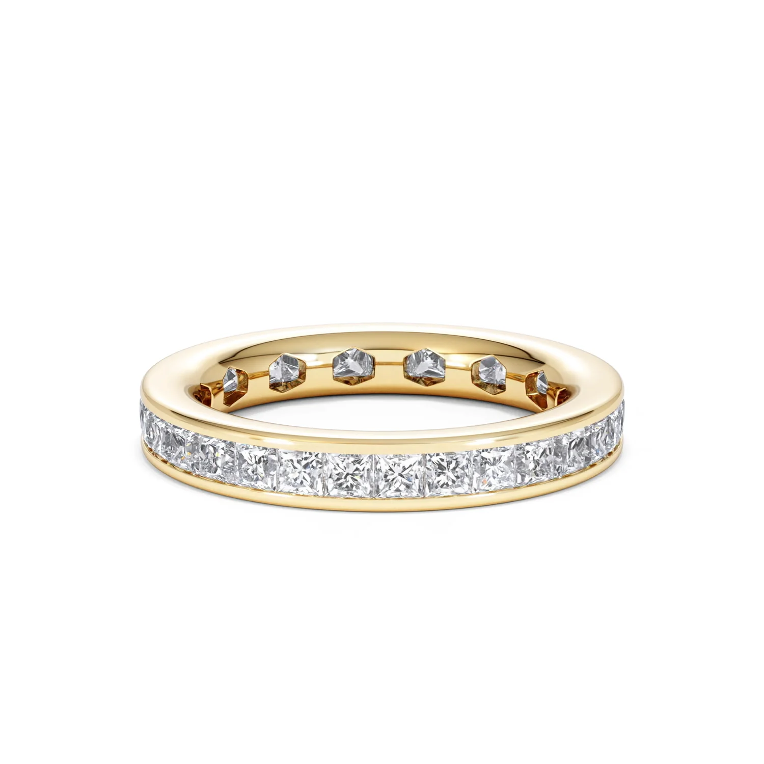 Lauren Lab Princess Diamond Eternity Ring 18K Gold 2.00ct G/Vs - Image 50