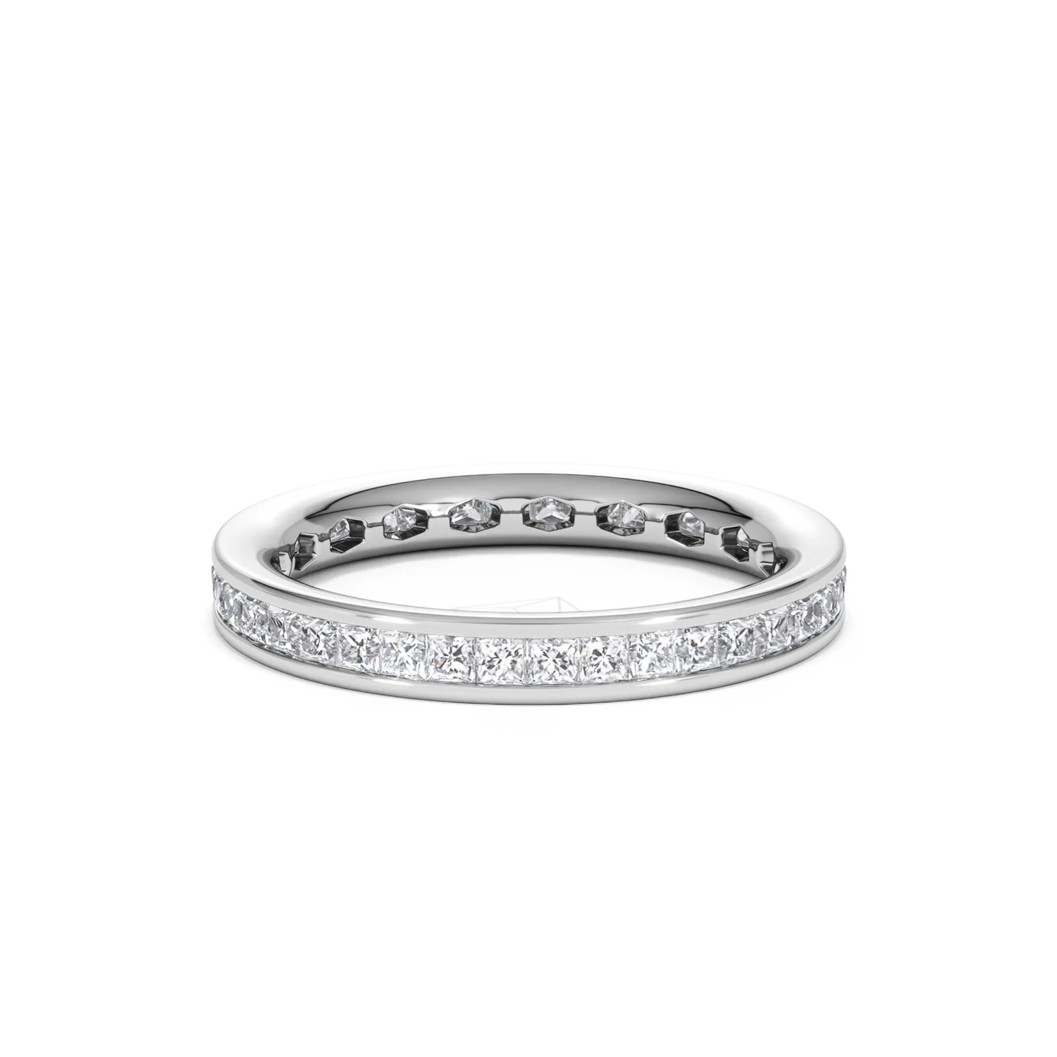 Lauren Lab Princess Diamond Eternity Ring 18K White Gold 1.00ct G/Vs - Image 23