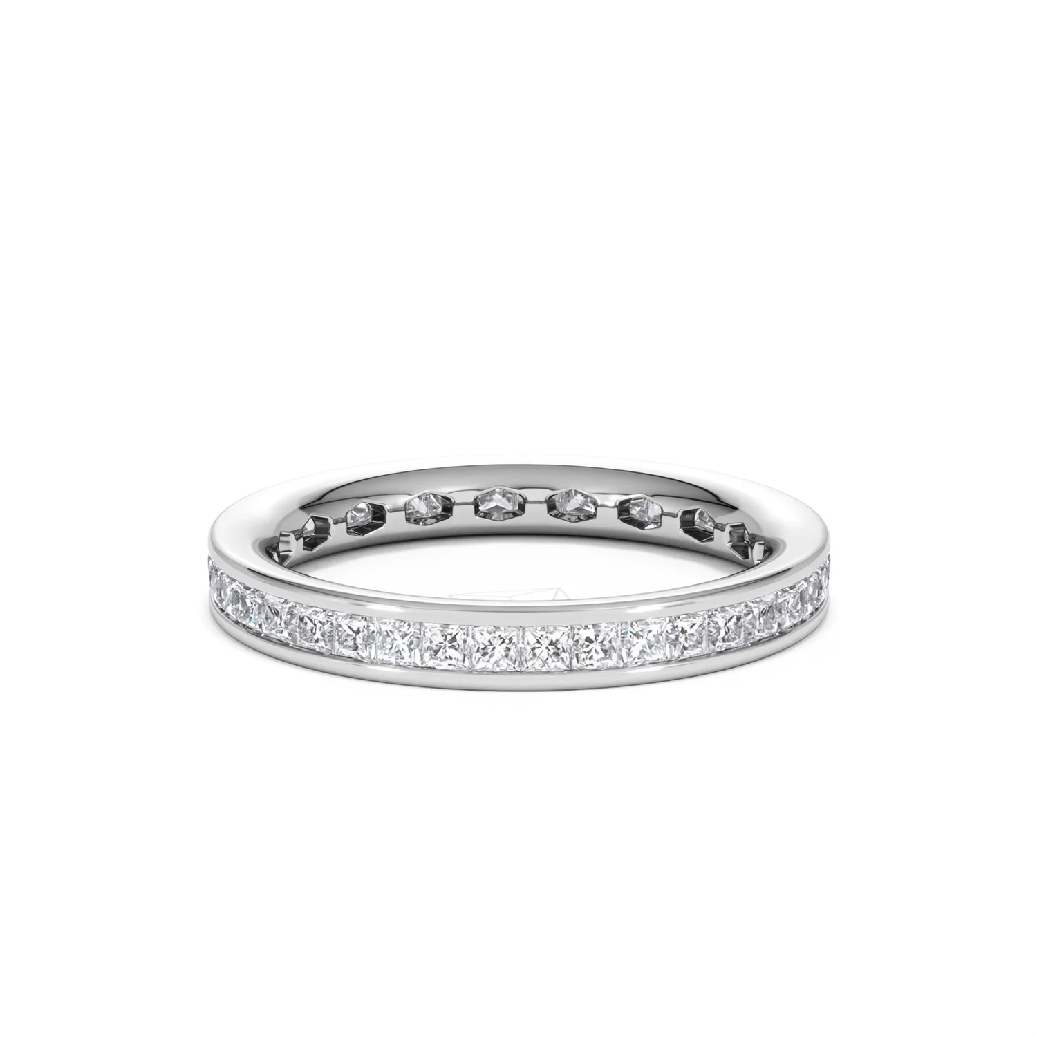 Lauren Lab Princess Diamond Eternity Ring 18K White Gold 1.00ct G/Vs - Image 41