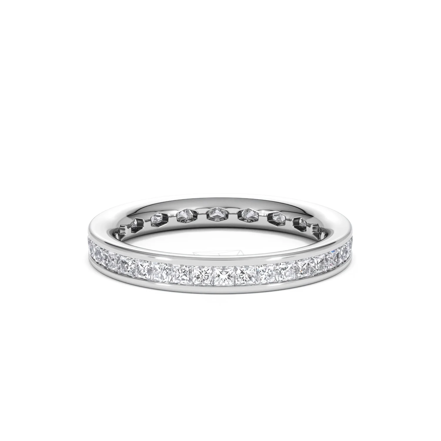 Lauren Lab Princess Diamond Eternity Ring 18K White Gold 1.00ct G/Vs - Image 80