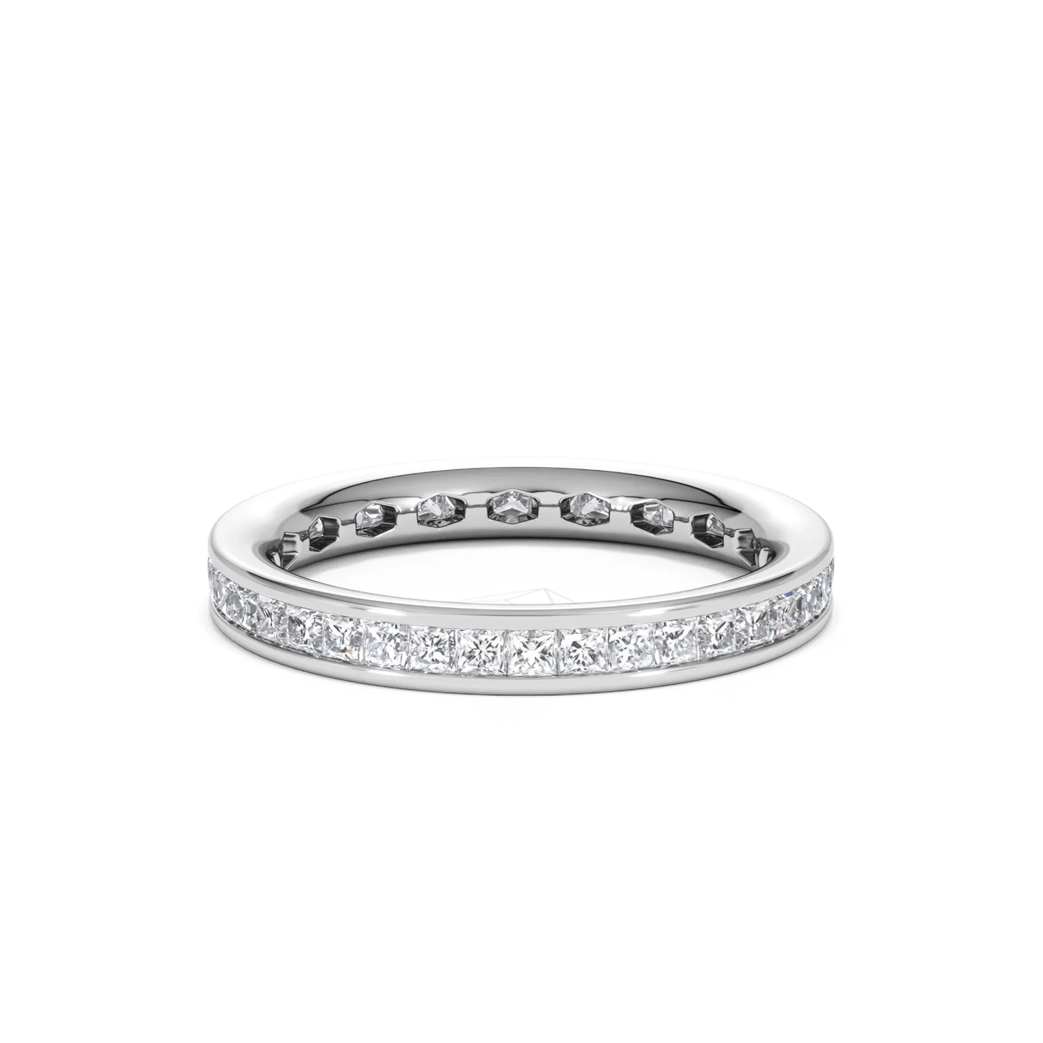 Lauren Lab Princess Diamond Eternity Ring 18K White Gold 1.00ct G/Vs - Image 84