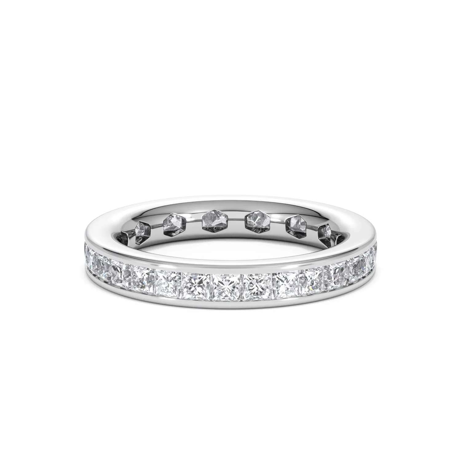 Lauren Lab Princess Diamond Eternity Ring 18K White Gold 2.00ct G/Vs - Image 18