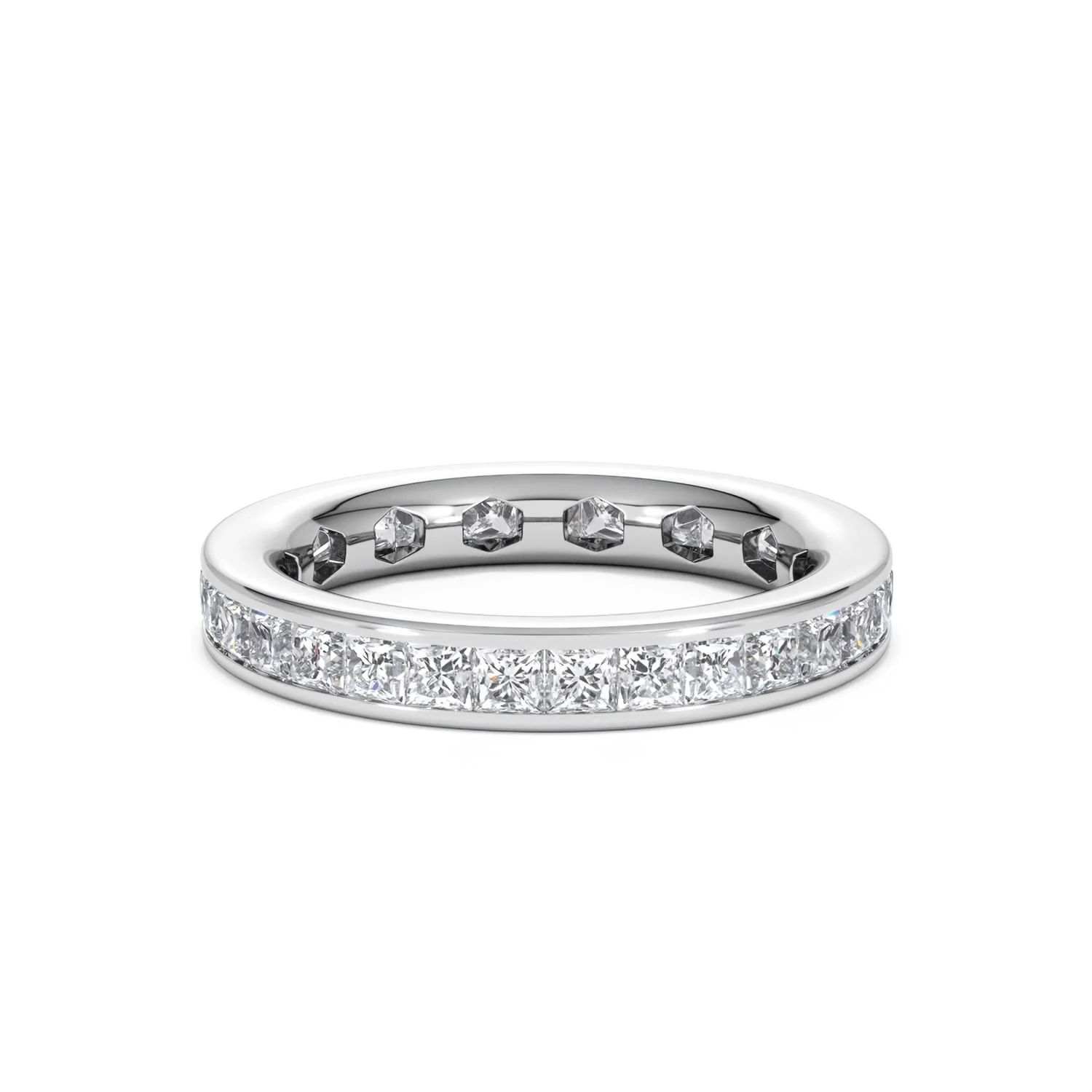 Lauren Lab Princess Diamond Eternity Ring 18K White Gold 2.00ct G/Vs - Image 40