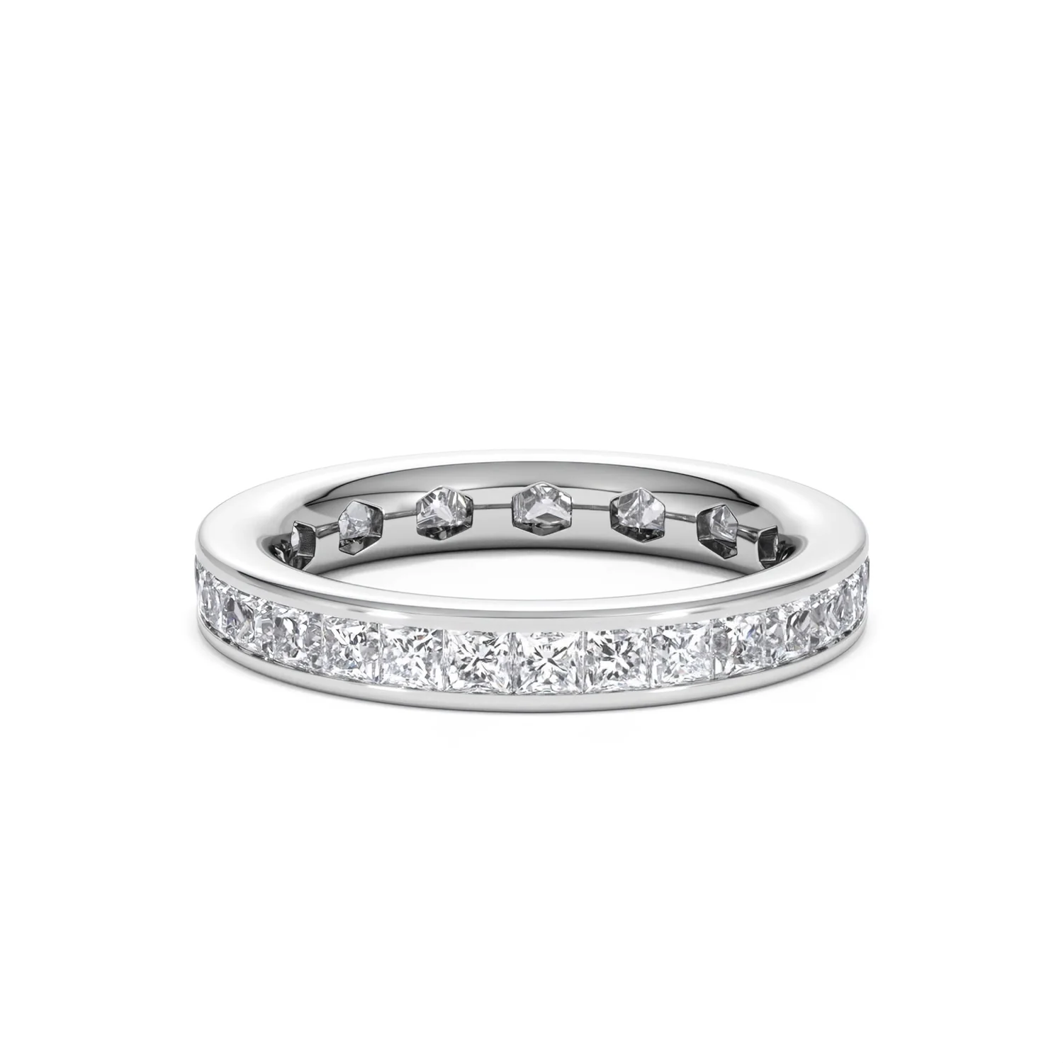 Lauren Lab Princess Diamond Eternity Ring 18K White Gold 2.00ct G/Vs - Image 42