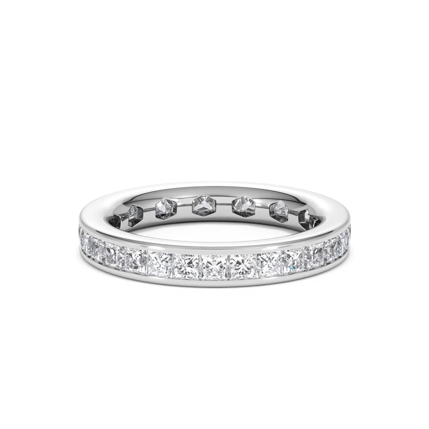 Lauren Lab Princess Diamond Eternity Ring 18K White Gold 2.00ct G/Vs - Image 44