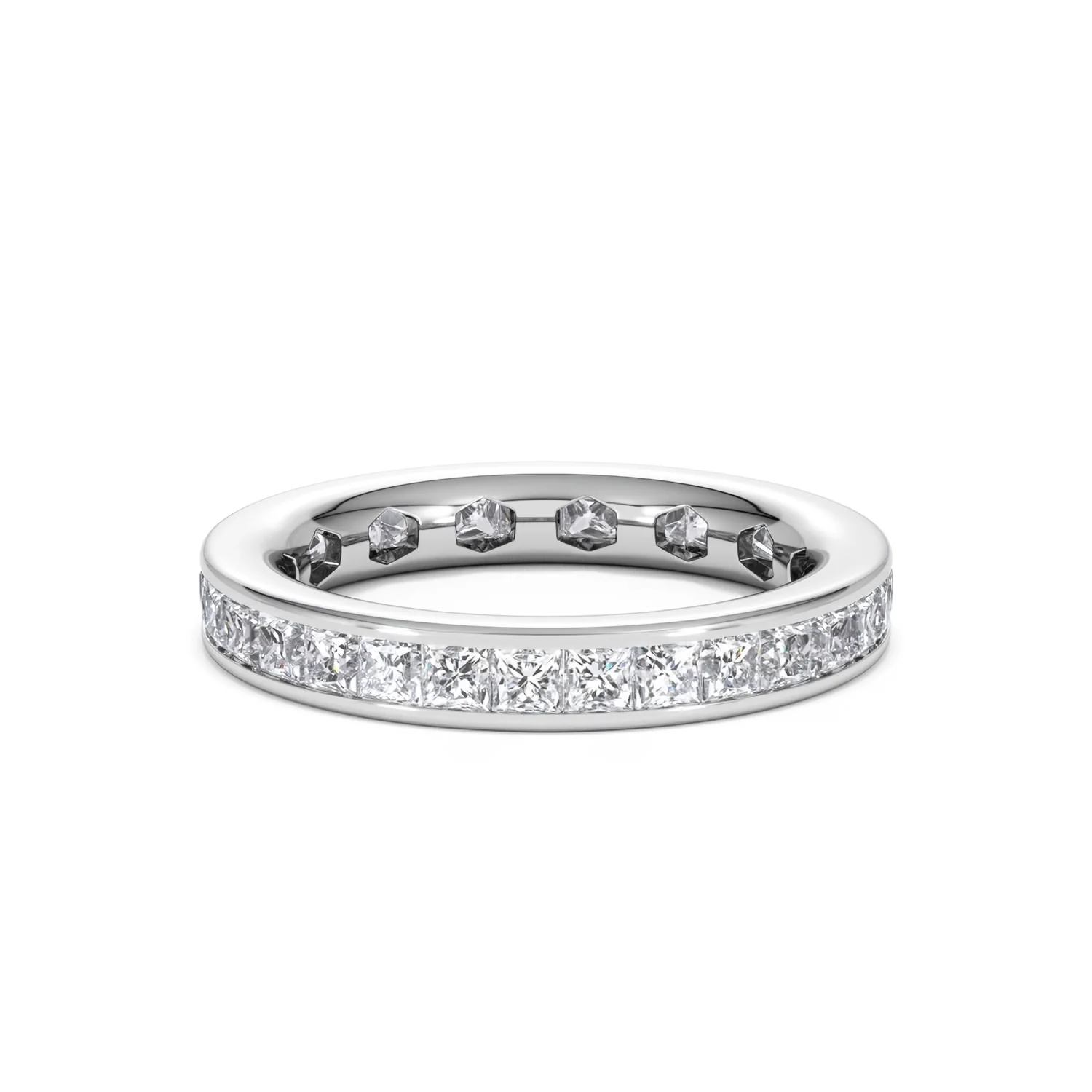 Lauren Lab Princess Diamond Eternity Ring 18K White Gold 2.00ct G/Vs - Image 51