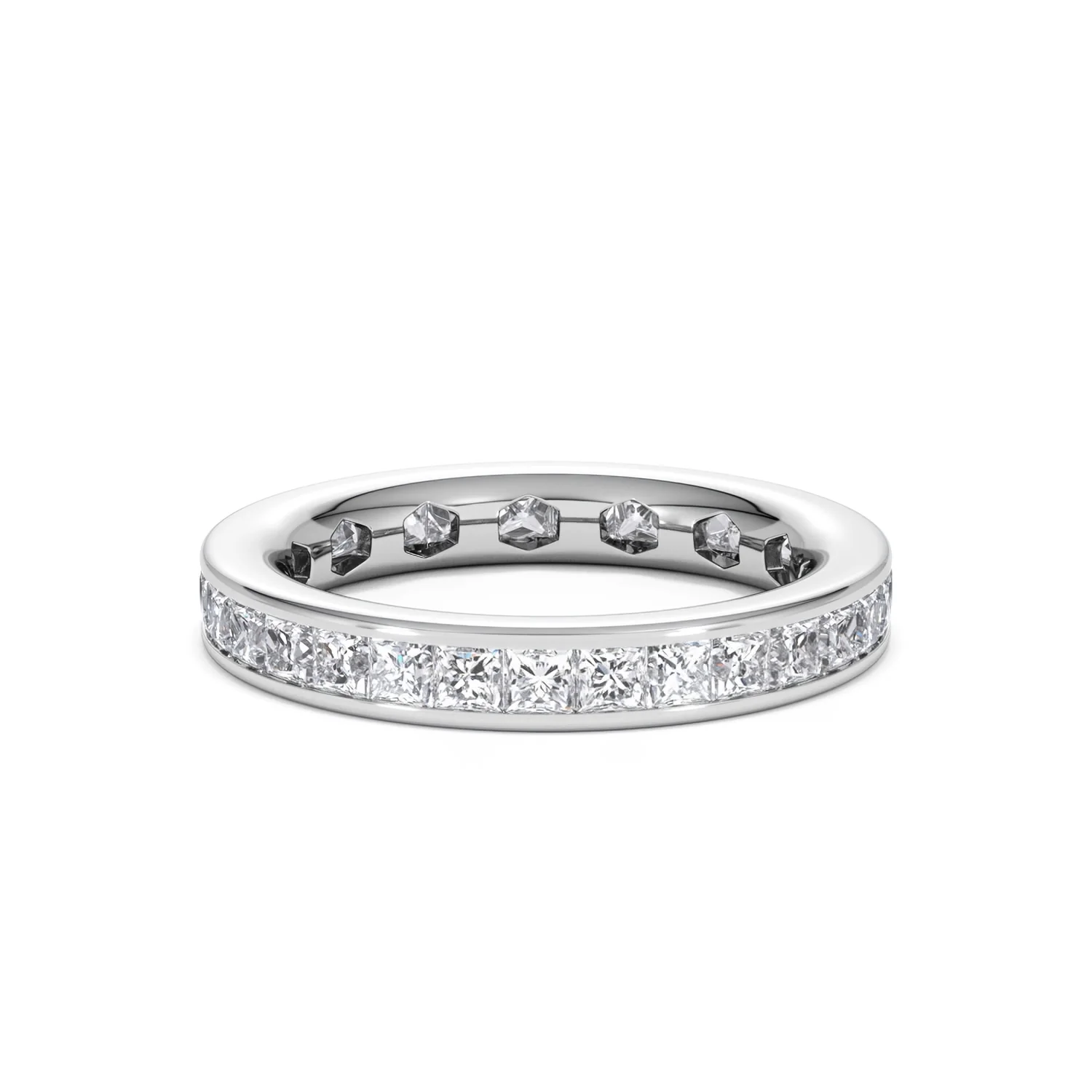 Lauren Lab Princess Diamond Eternity Ring 18K White Gold 2.00ct G/Vs - Image 54