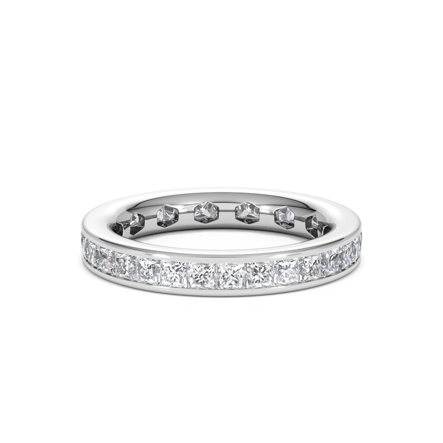 Lauren Lab Princess Diamond Eternity Ring 18K White Gold 2.00ct G/Vs - Image 55