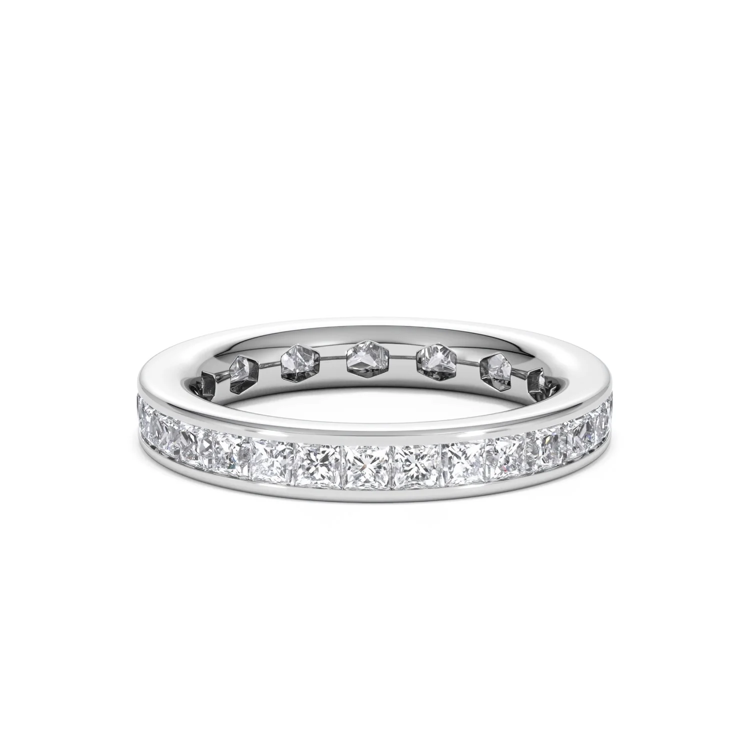 Lauren Lab Princess Diamond Eternity Ring 18K White Gold 2.00ct G/Vs - Image 59