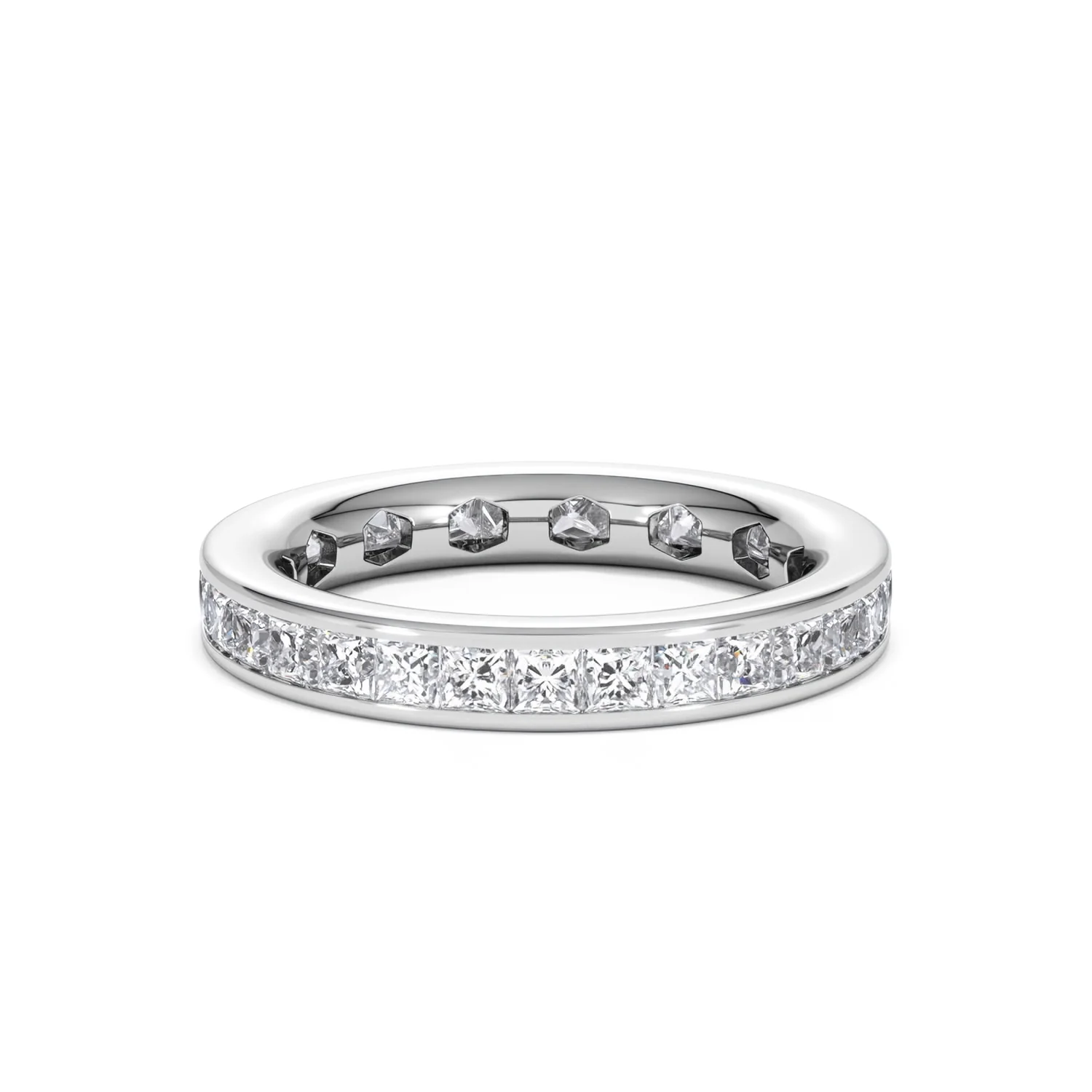 Lauren Lab Princess Diamond Eternity Ring 18K White Gold 2.00ct G/Vs - Image 62