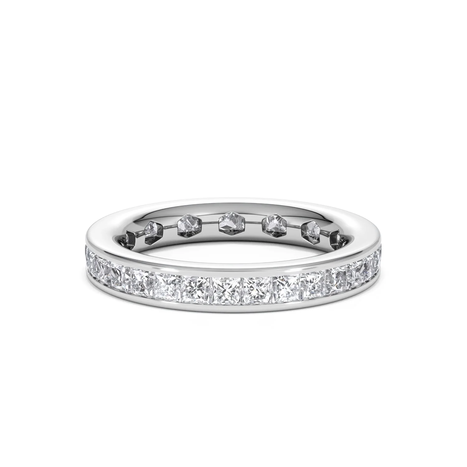 Lauren Lab Princess Diamond Eternity Ring 18K White Gold 2.00ct G/Vs - Image 64