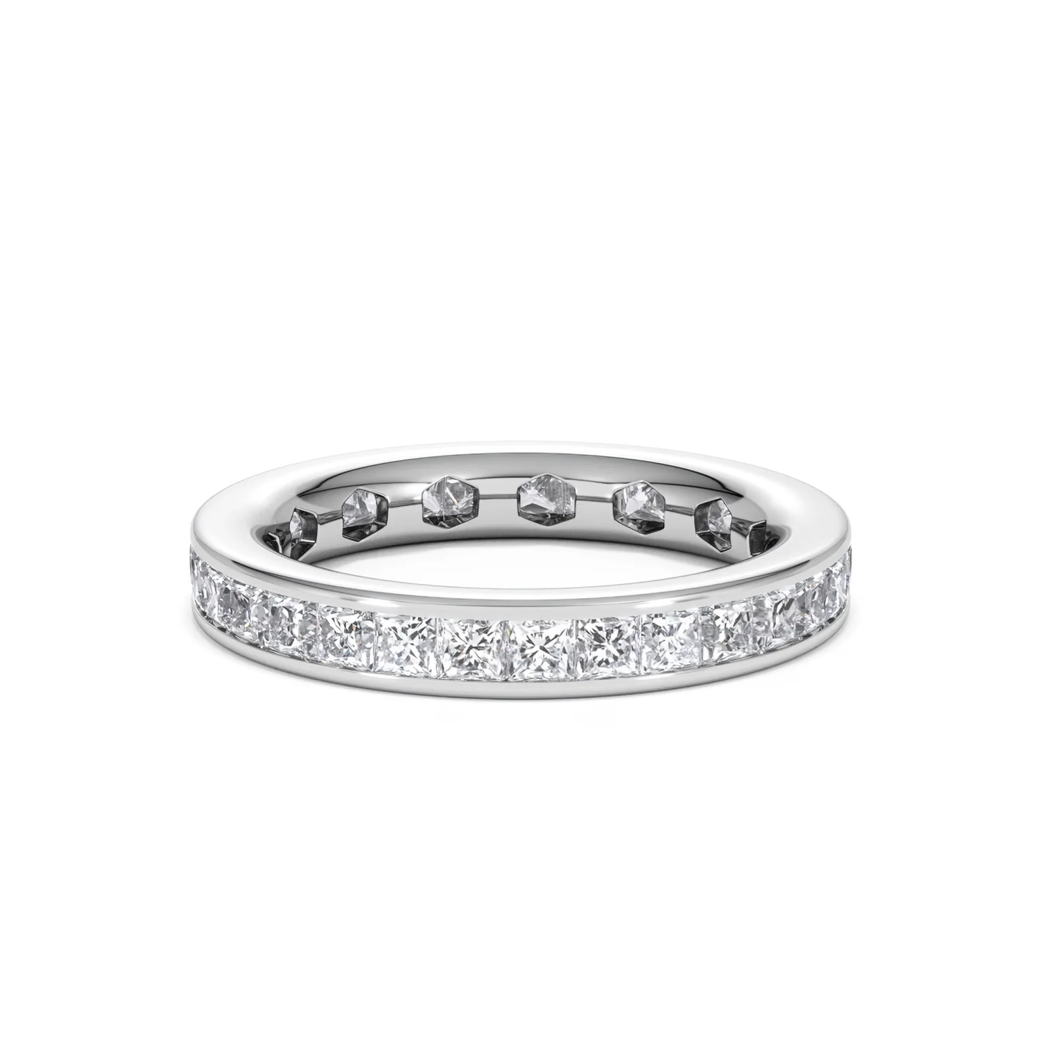 Lauren Lab Princess Diamond Eternity Ring 18K White Gold 2.00ct G/Vs - Image 73