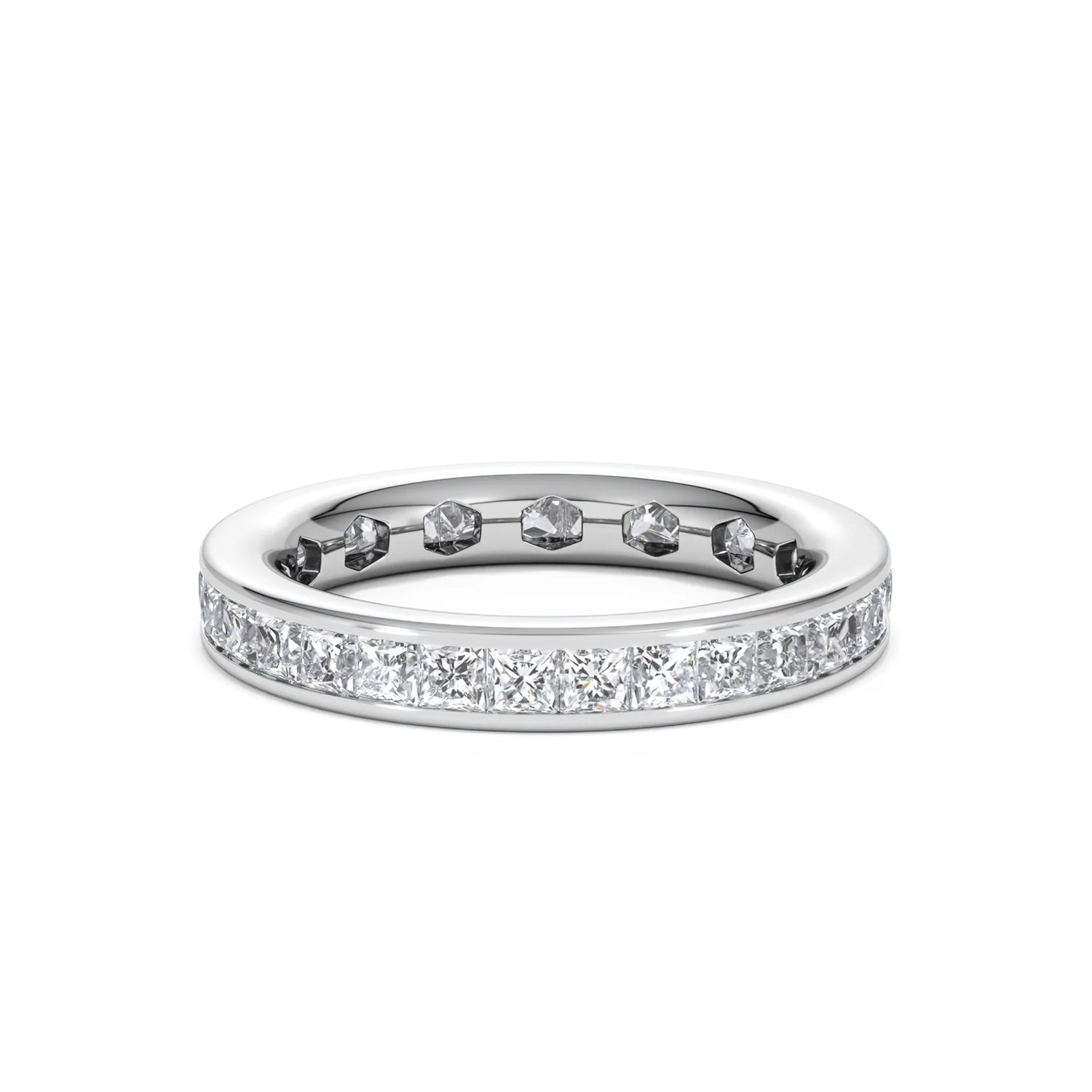 Lauren Lab Princess Diamond Eternity Ring 18K White Gold 2.00ct G/Vs - Image 74