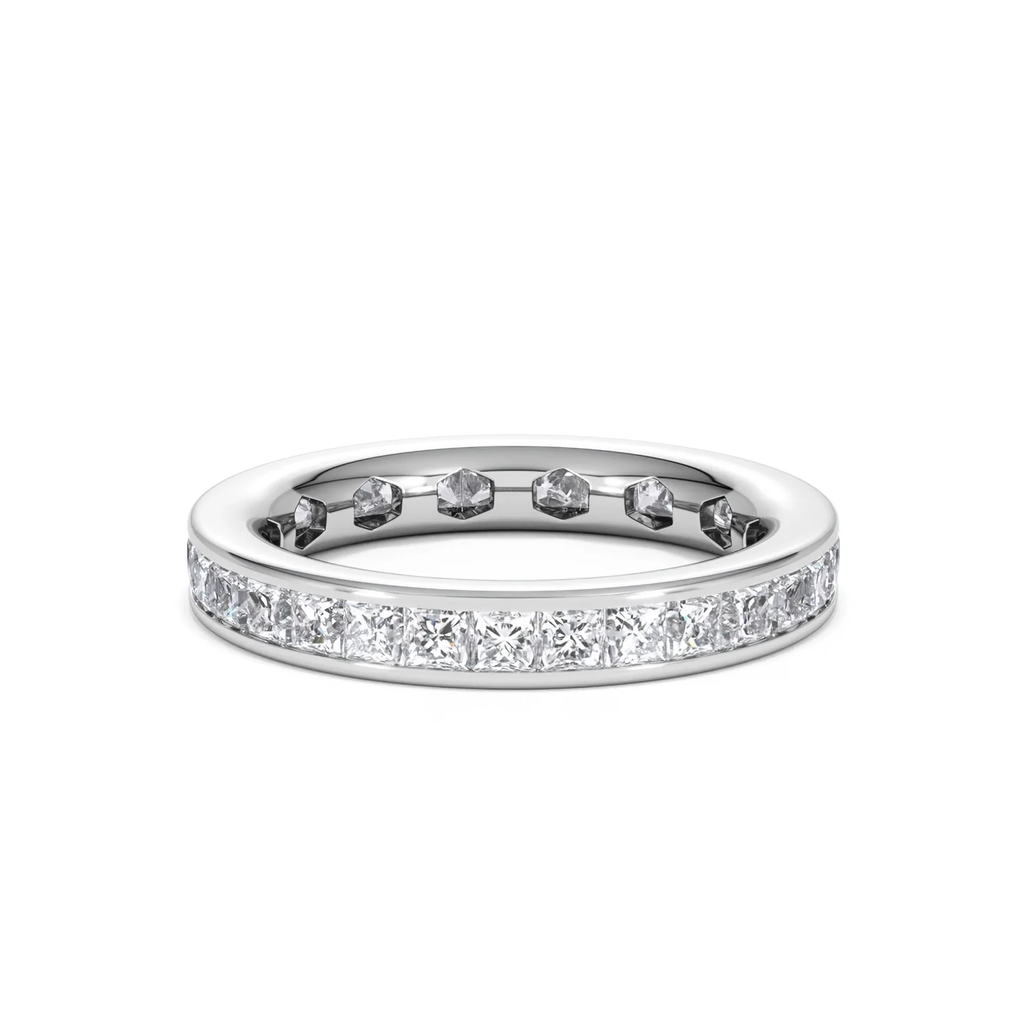 Lauren Lab Princess Diamond Eternity Ring 18K White Gold 2.00ct G/Vs - Image 77