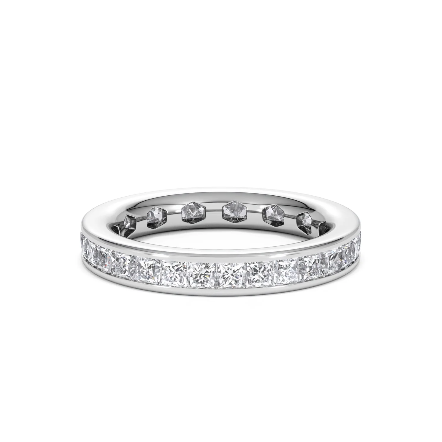 Lauren Lab Princess Diamond Eternity Ring 18K White Gold 2.00ct G/Vs - Image 9