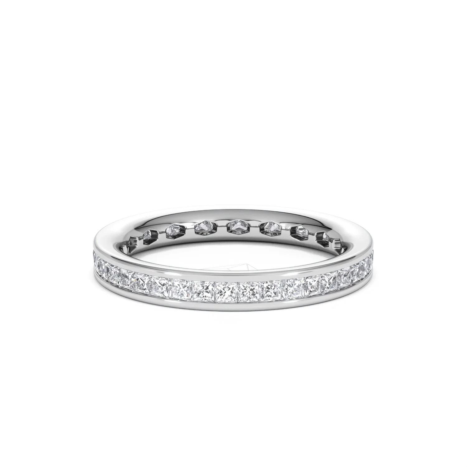 Lauren Lab Princess Diamond Eternity Ring Platinum 1.00ct G/Vs - Image 83