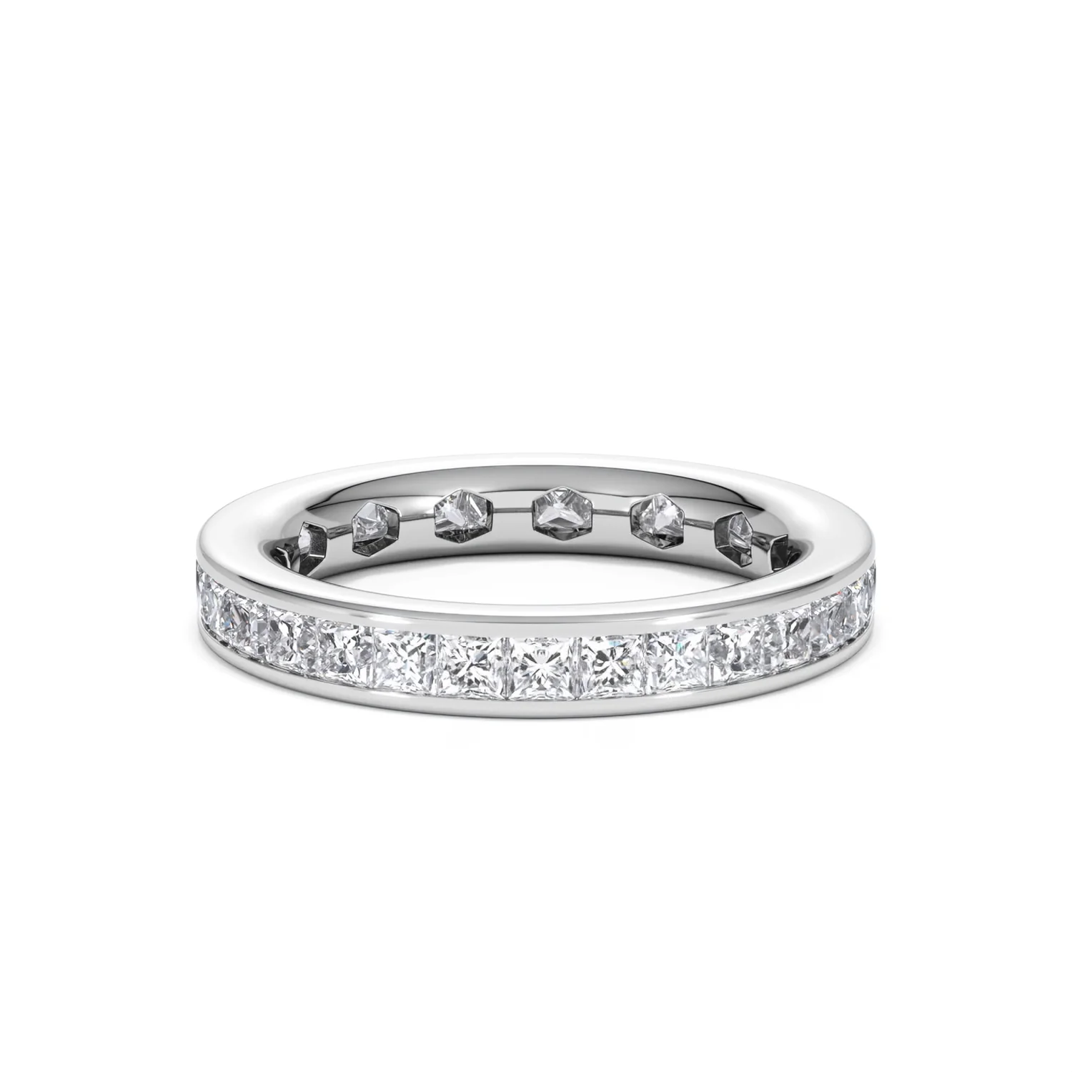 Lauren Lab Princess Diamond Eternity Ring Platinum 2.00ct G/Vs - Image 57