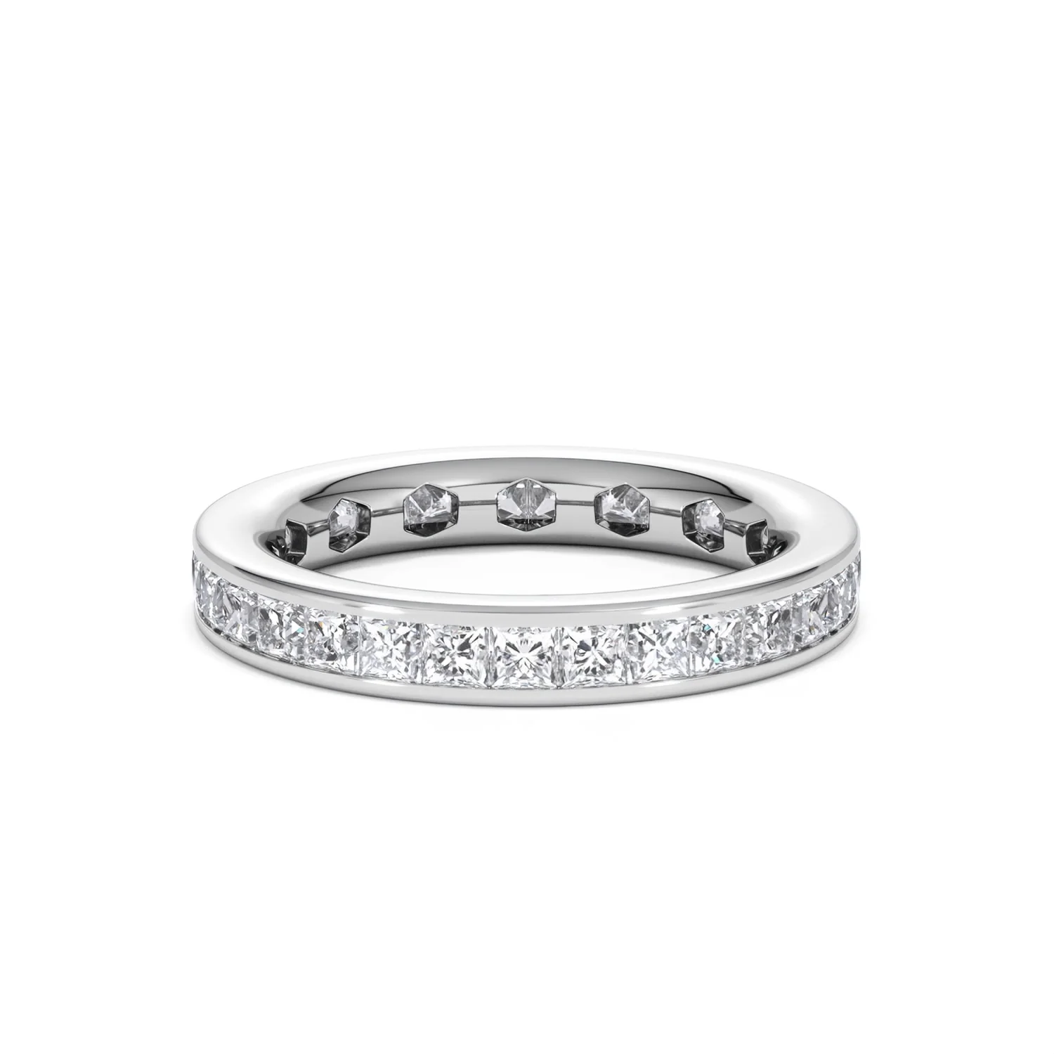 Lauren Lab Princess Diamond Eternity Ring Platinum 2.00ct G/Vs - Image 85