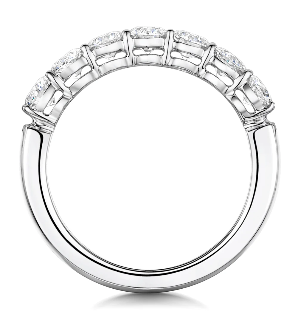 Lenora Diamond Eternity Ring Round Cut 2.2ct VVs Platinum Size O-W - Image 3