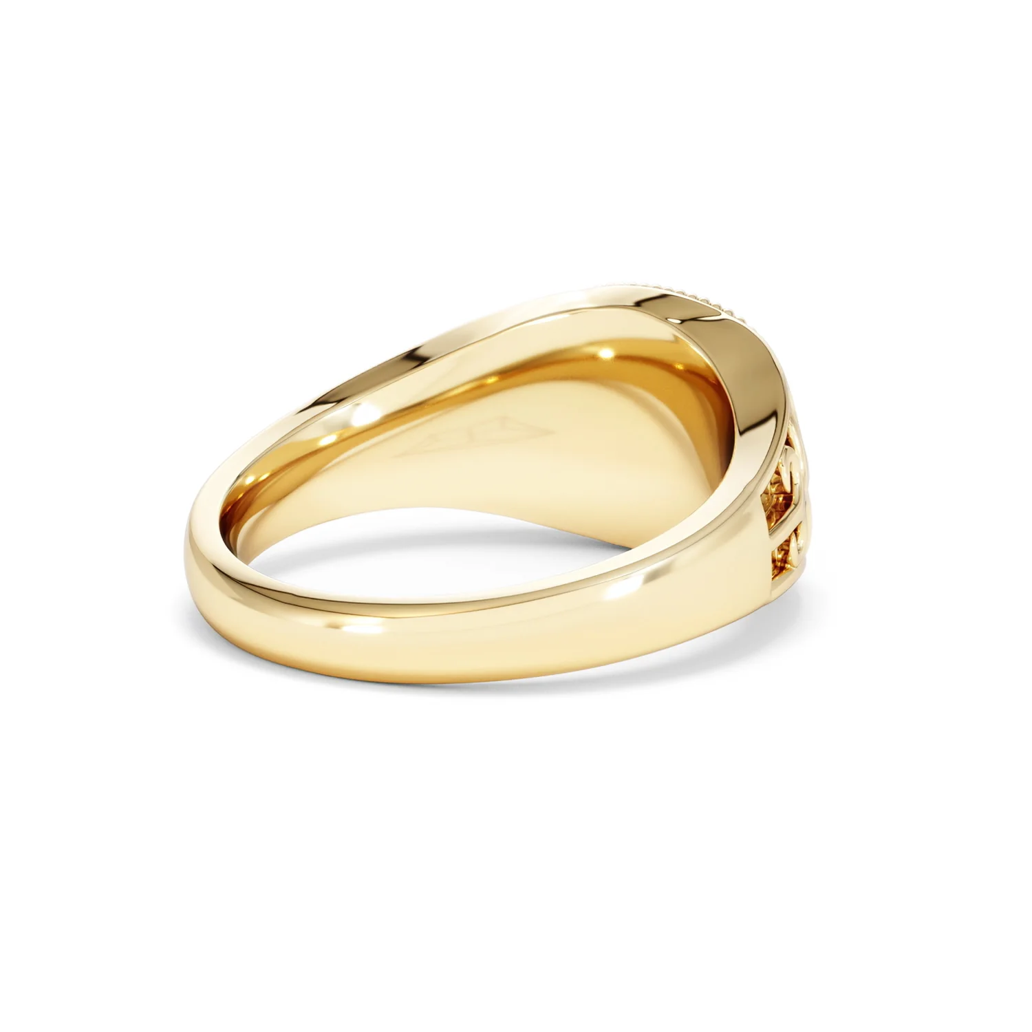 Leo Zodiac 0.01ct Lab Diamond Signet Ring in 18K Gold Vermeil - Image 38