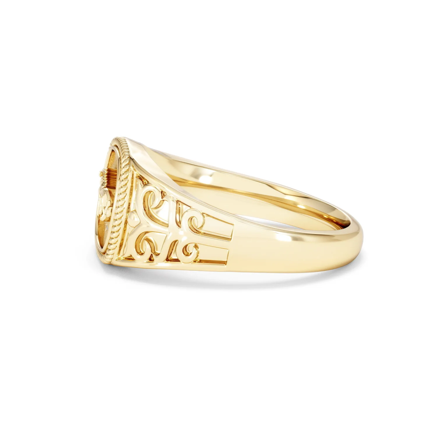 Leo Zodiac 0.01ct Lab Diamond Signet Ring in 18K Gold Vermeil - Image 69