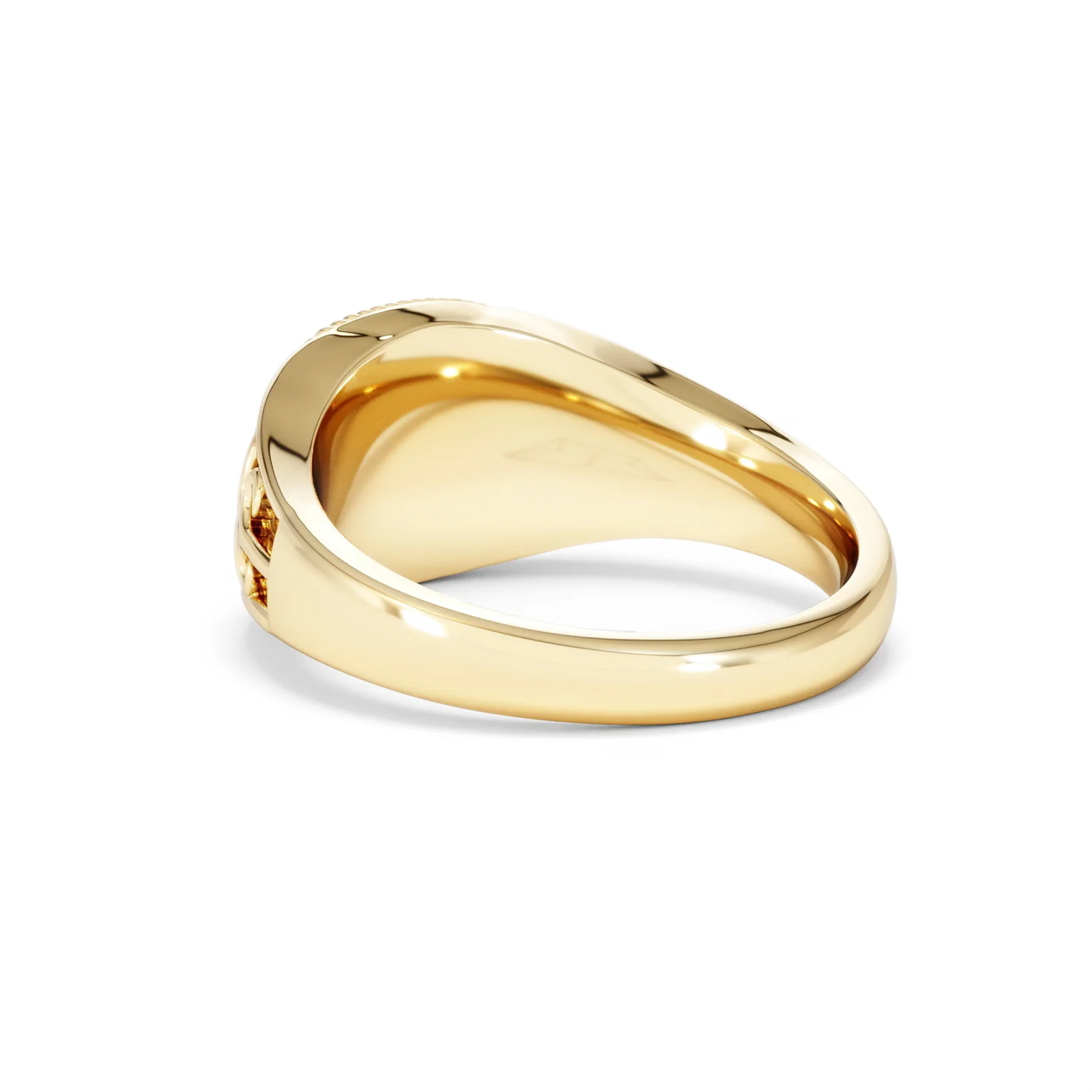 Libra Zodiac 0.01ct Lab Diamond Signet Ring in 18K Gold Vermeil - Image 55