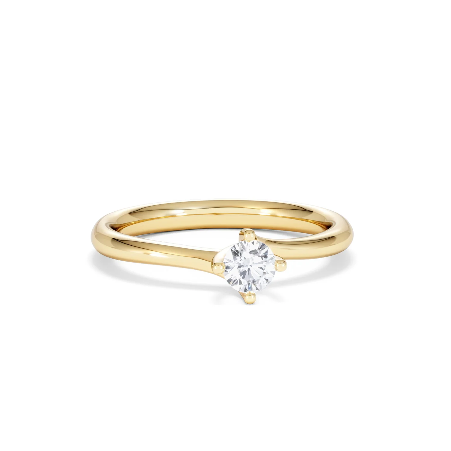 Lily Certified Lab Diamond Engagement Ring 0.25CT F/VS1 18K Gold - Image 10