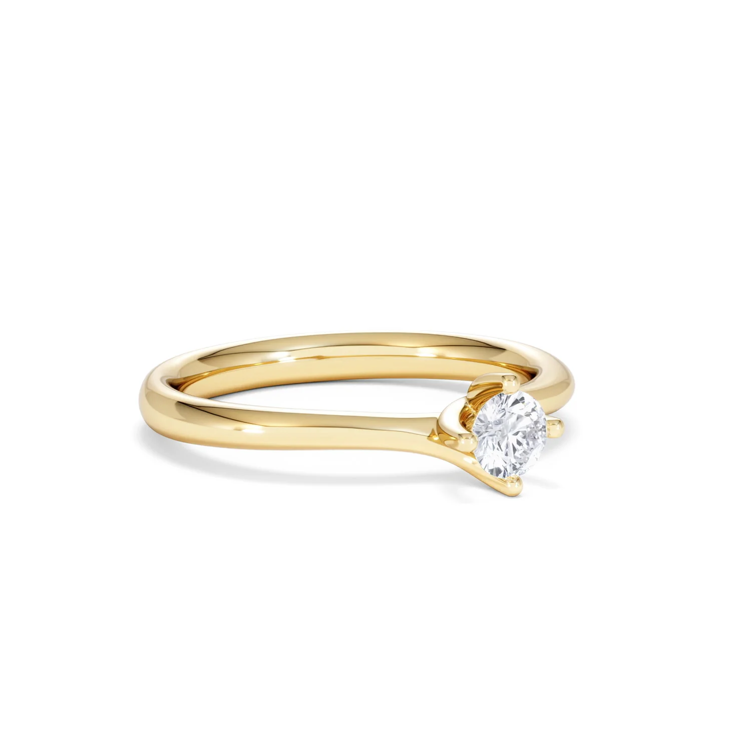 Lily Certified Lab Diamond Engagement Ring 0.25CT F/VS1 18K Gold - Image 15