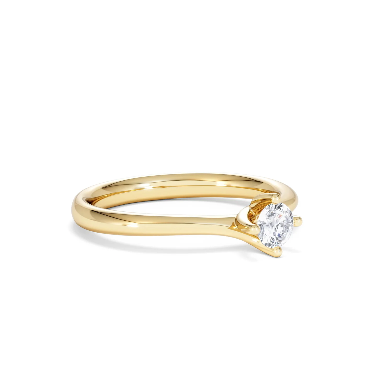 Lily Certified Lab Diamond Engagement Ring 0.25CT F/VS1 18K Gold - Image 16